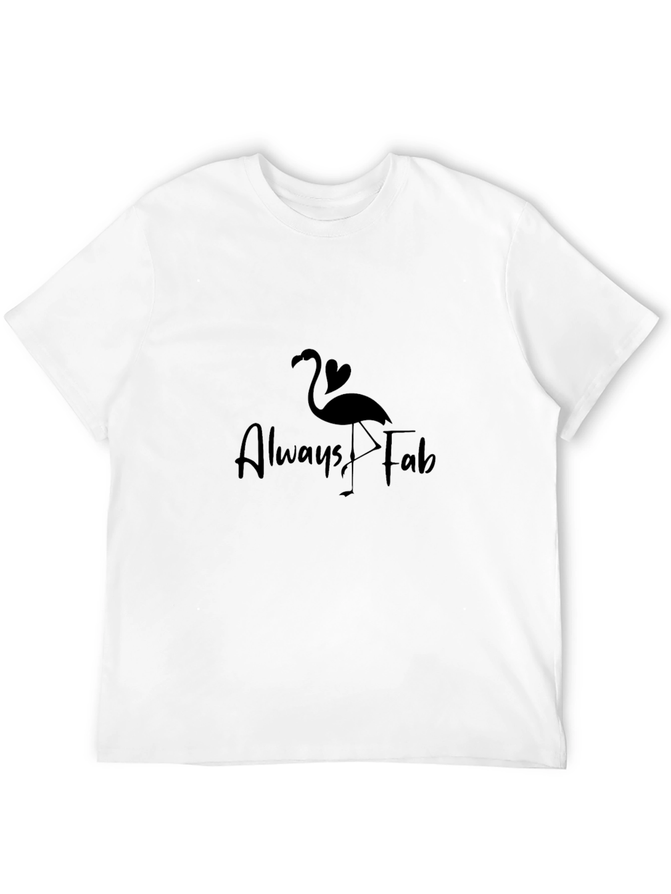 Black Always Fab Flamingo Graphic Tee - Black view 12