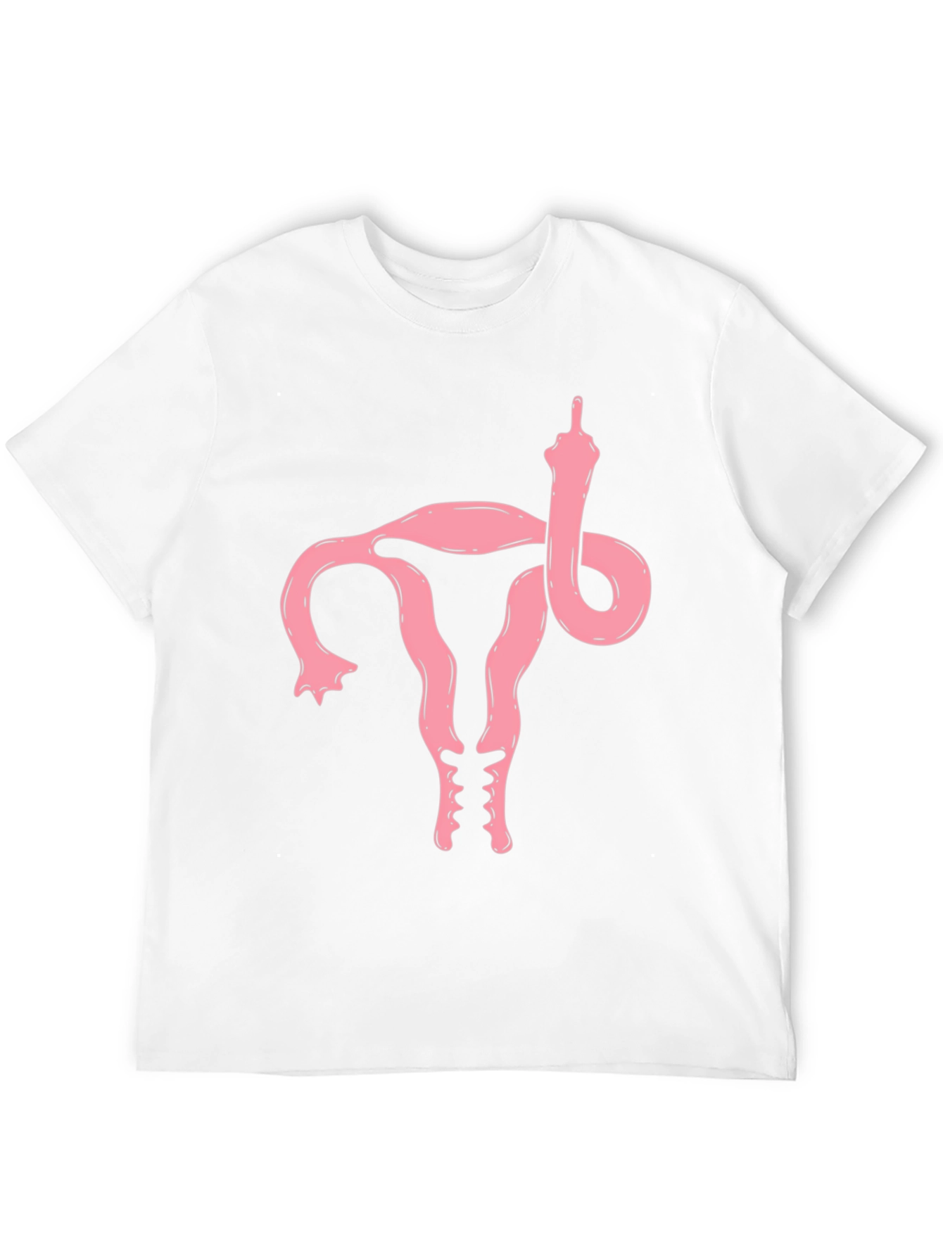 Black Uterus Middle Finger Graphic T-Shirt - Protest Tee view 12
