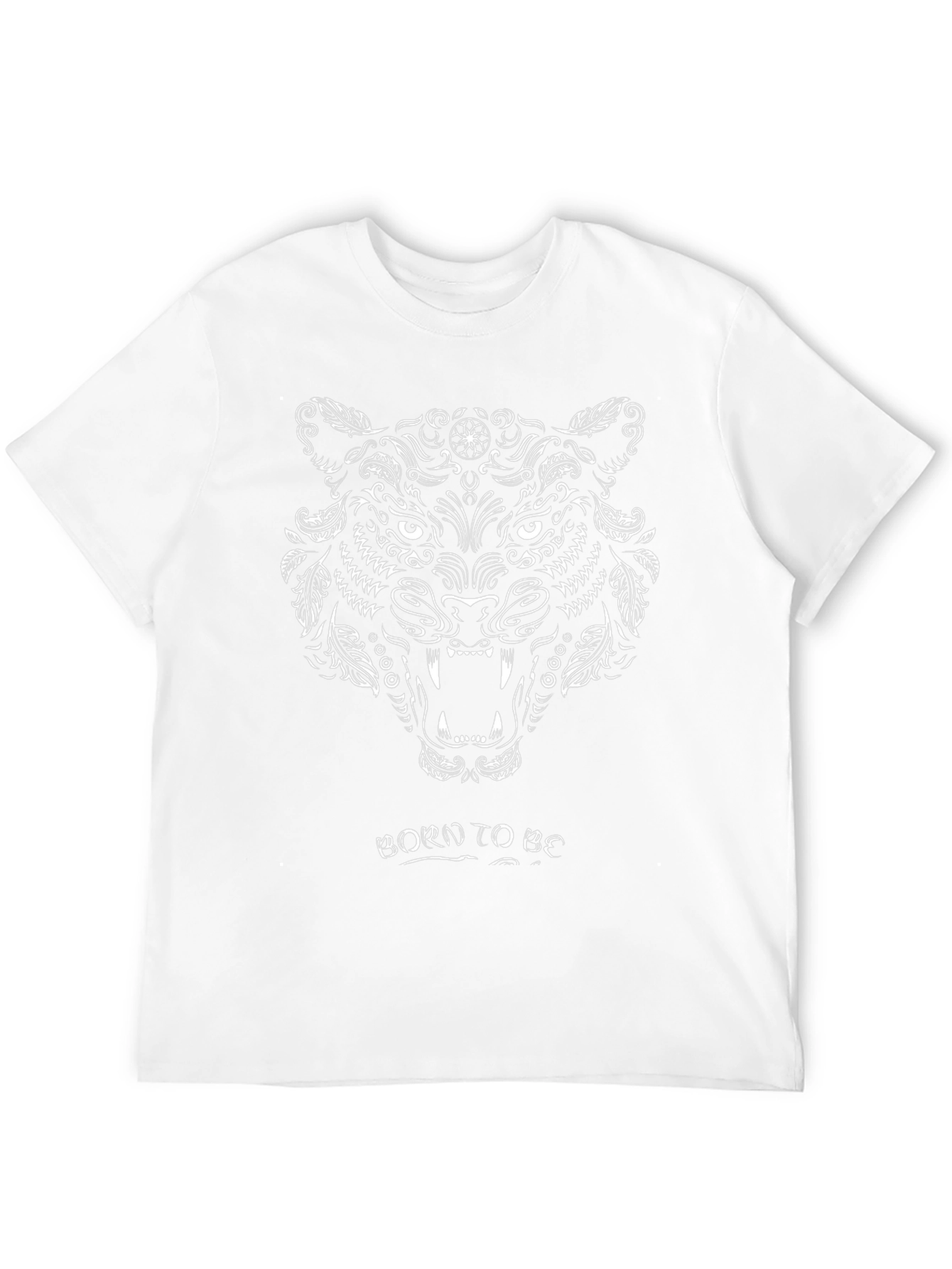Black Born to Be Black Tiger Graphic Tee view 12