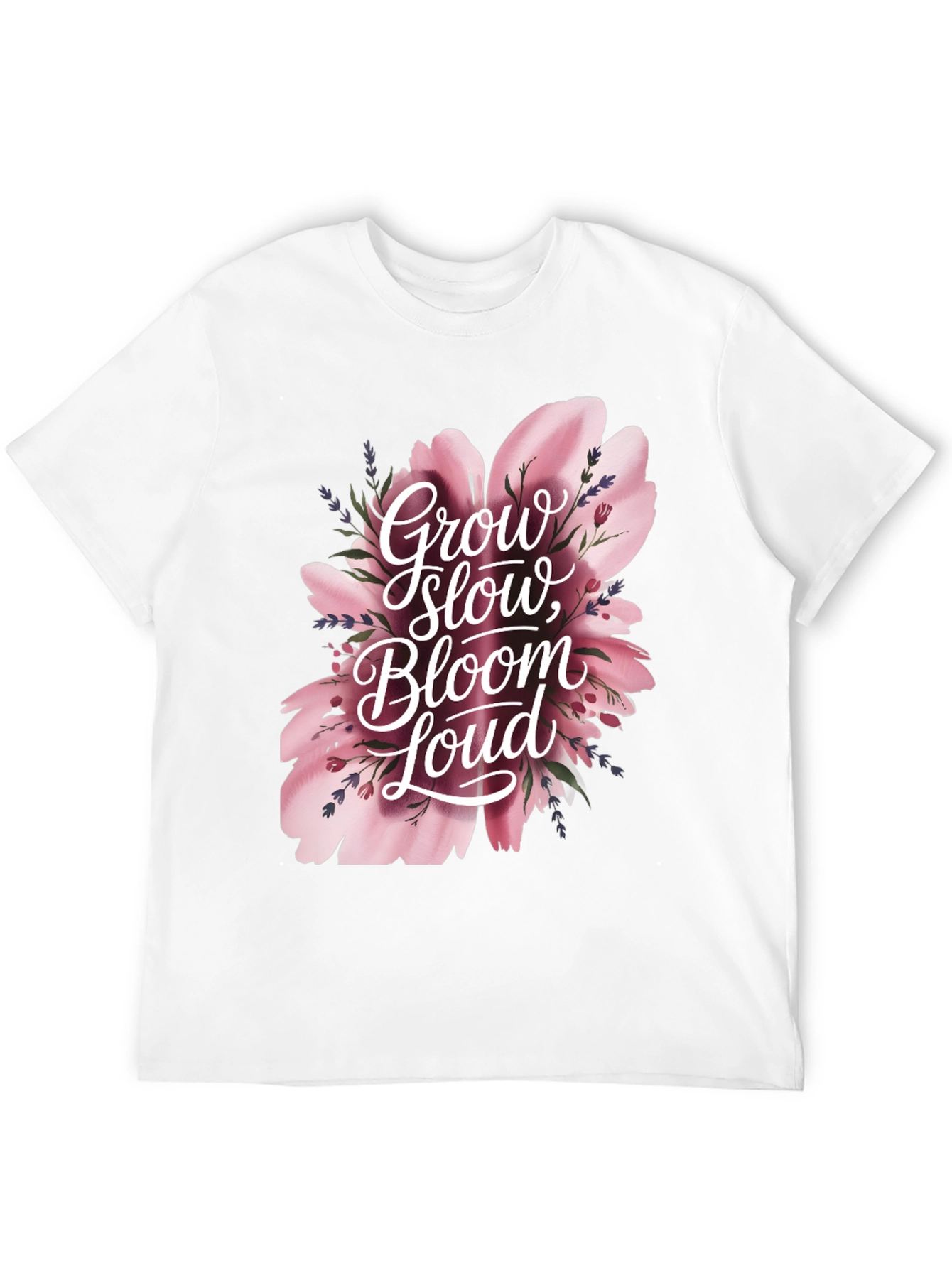 Black Grow Slow Bloom Loud Graphic Tee view 12