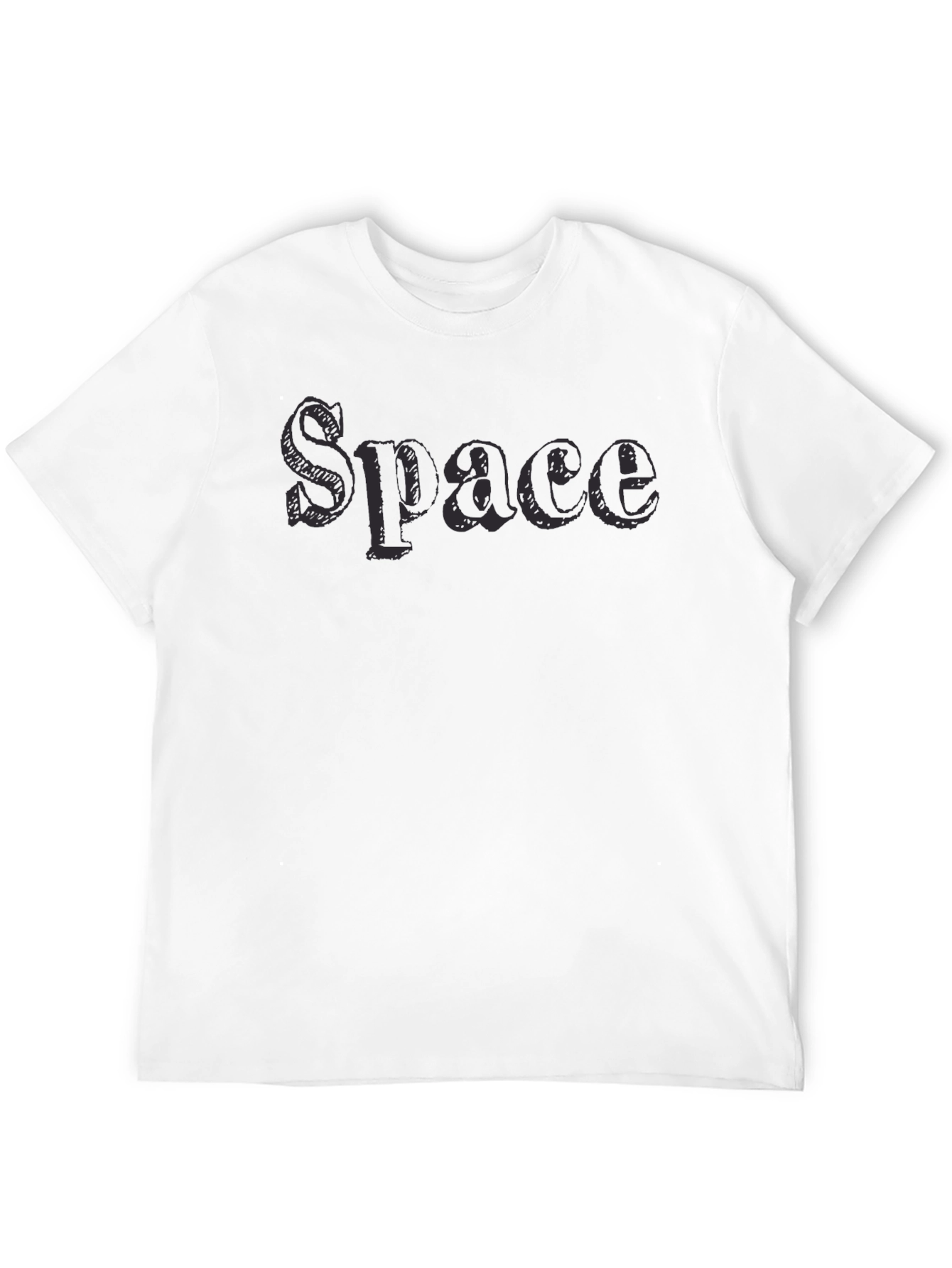 Black Space Graphic Print Black Cotton T-Shirt view 12