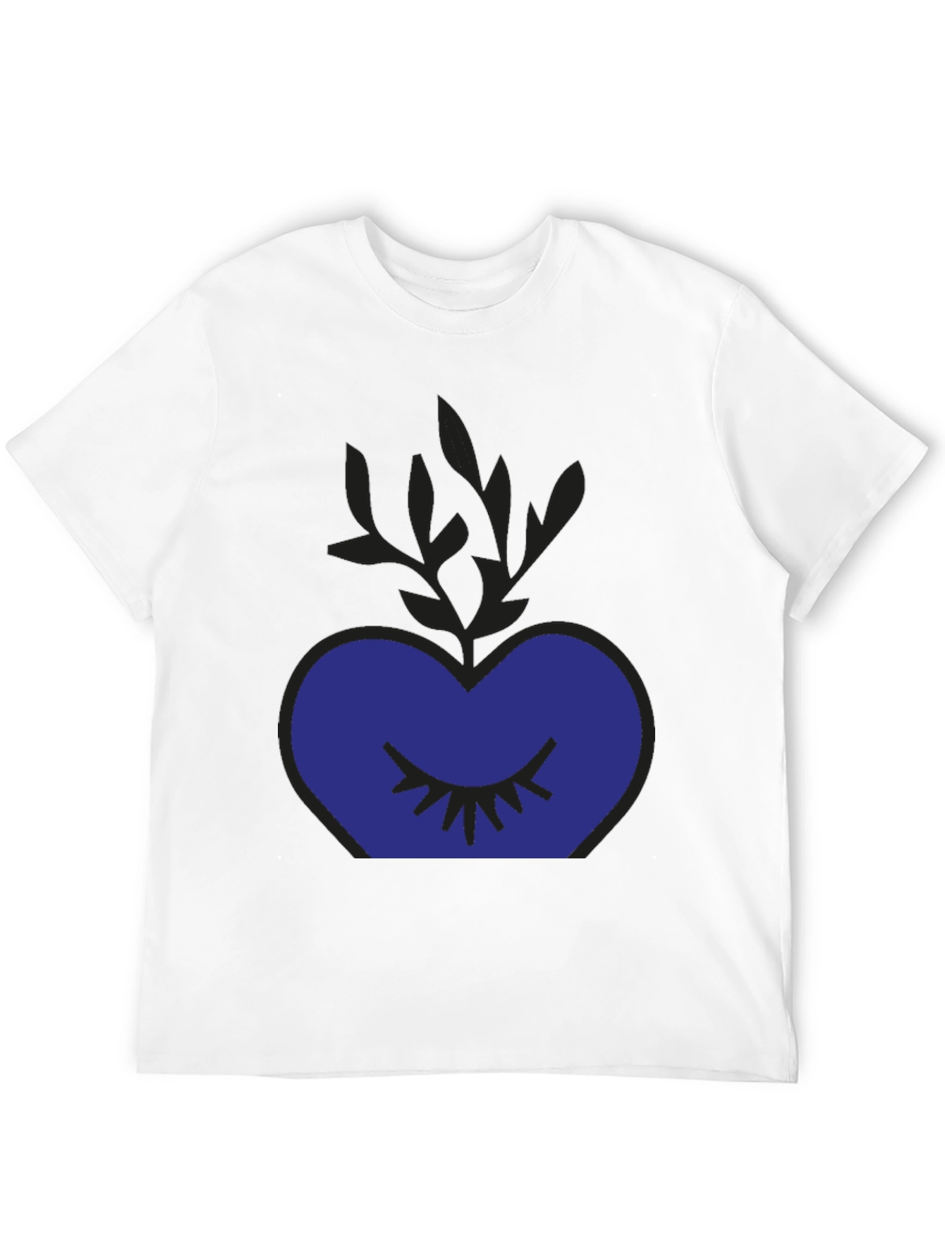 Black Mystic Heart Graphic Tee - Black Cotton Blend Shirt view 12