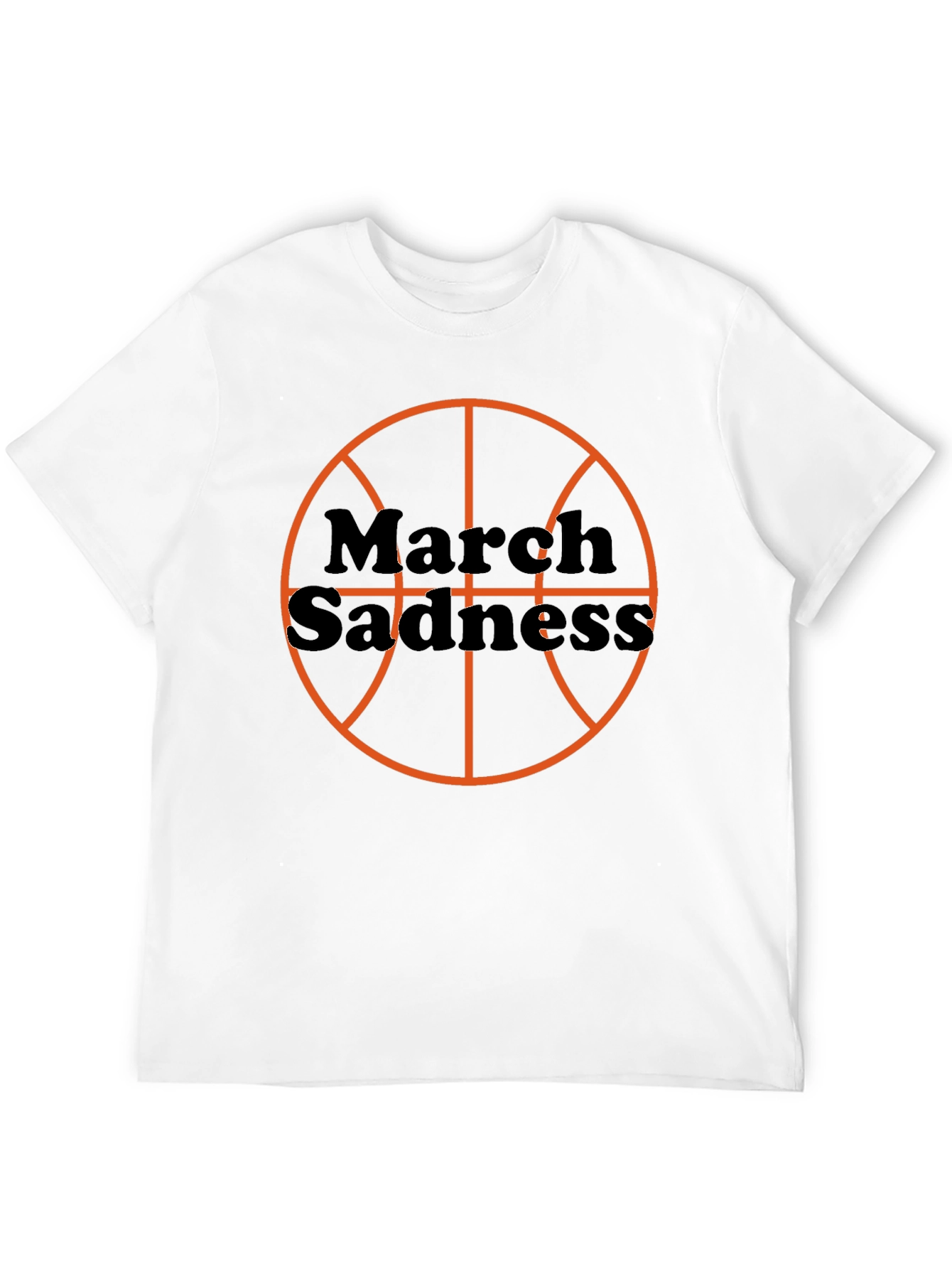 Black March Sadness Basketball T-Shirt view 12