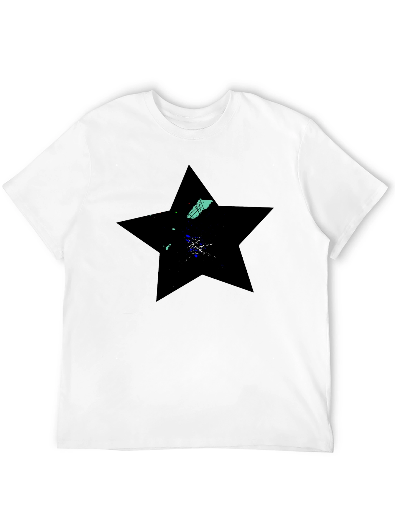 Black Black Star Graphic Tee - Modern Casual Wear view 12