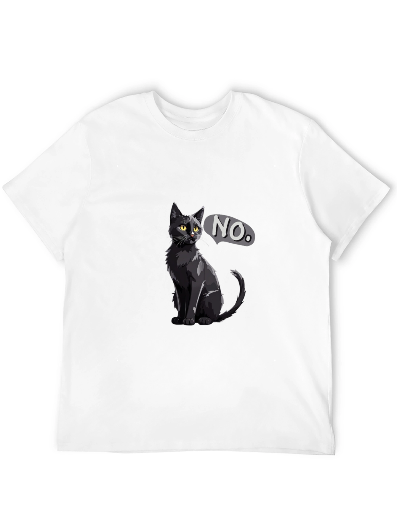 Black Black Cat NO T-Shirt - Sarcastic Graphic Tee view 12