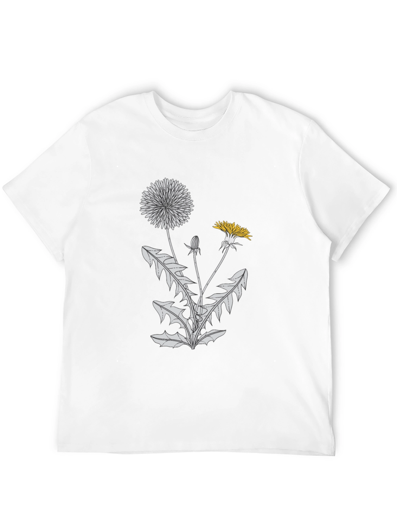 Black Dandelion Graphic Tee - Black Cotton Comfort view 12