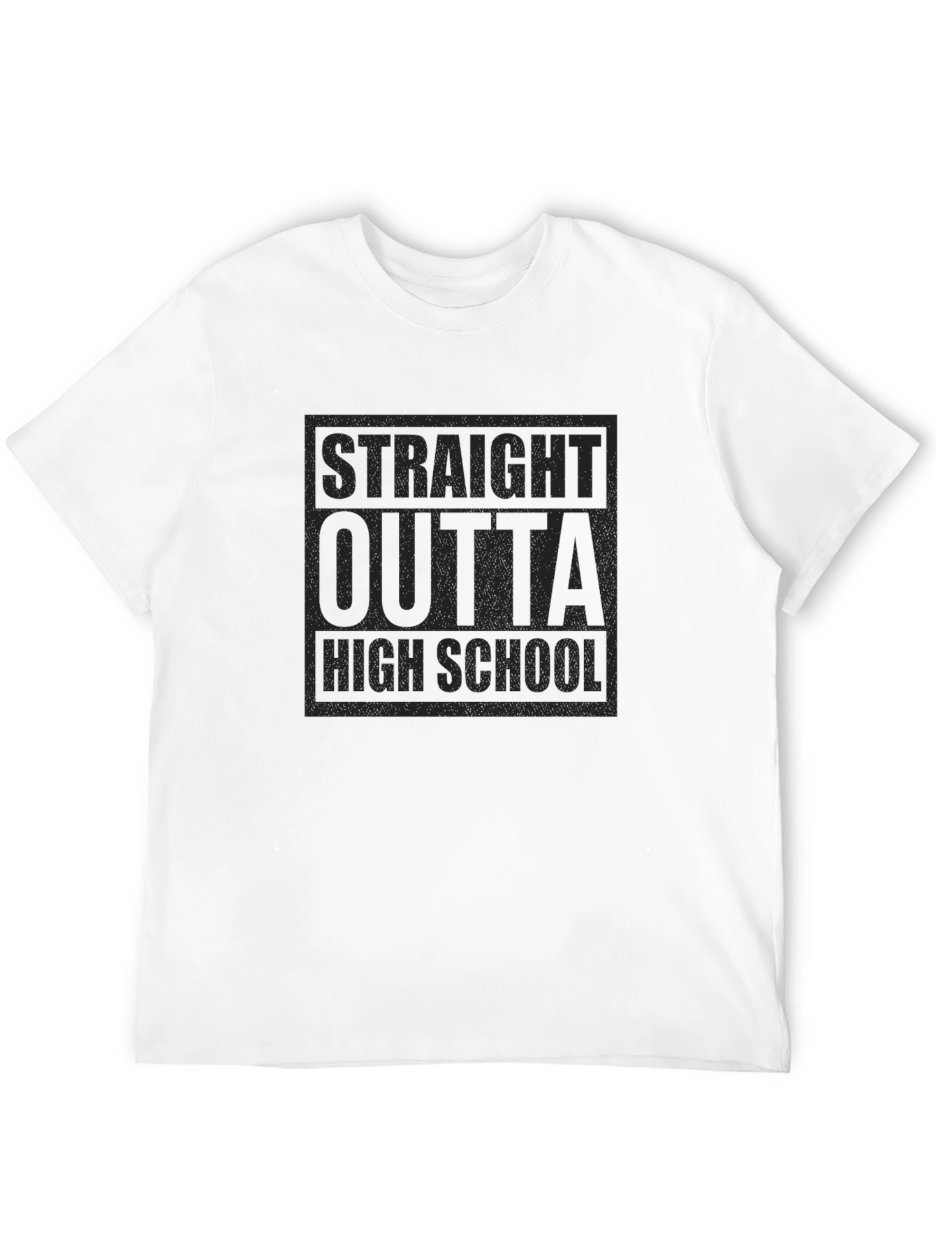 Black Straight Outta High School T-Shirt view 12