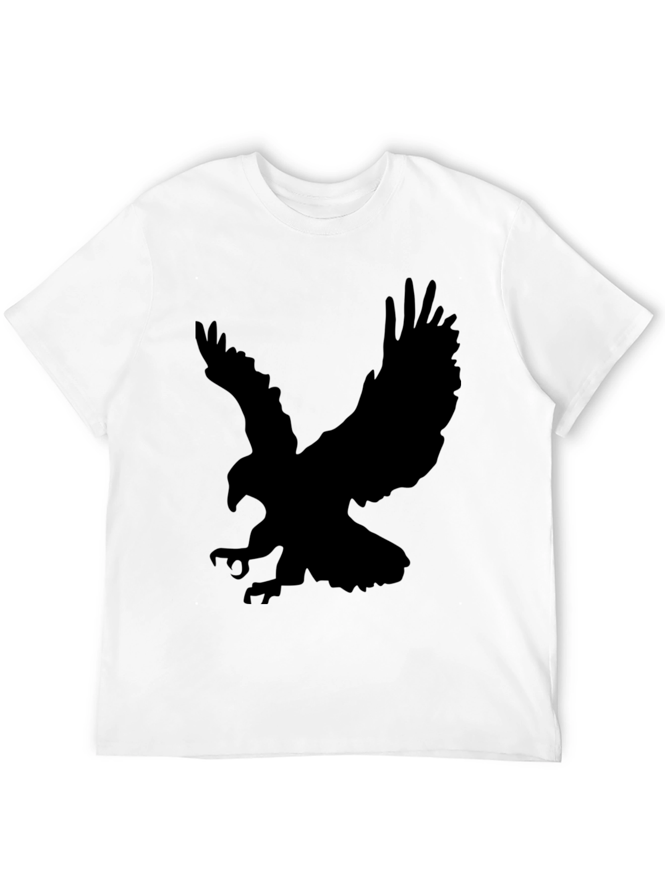 Black Eagle Silhouette Black T-Shirt view 12