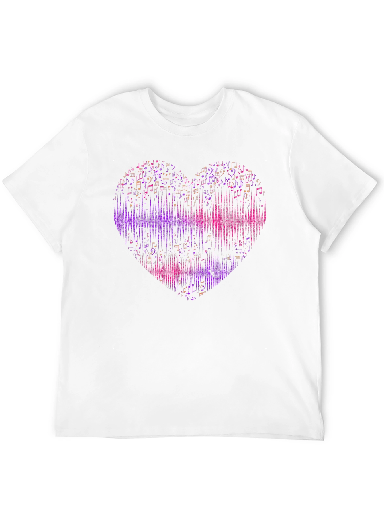 Black Musical Heart Graphic Black T-Shirt view 12
