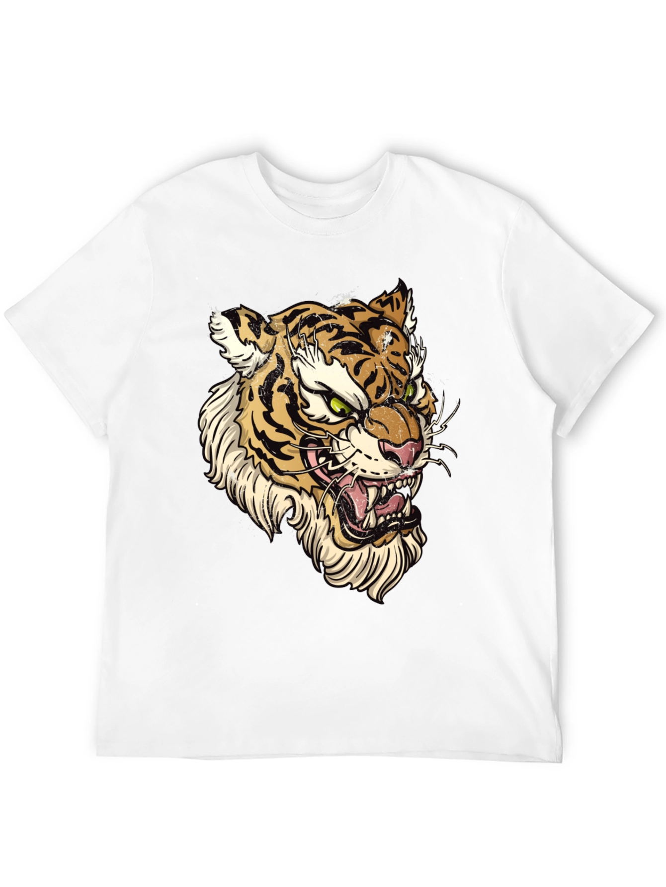 Black Tiger Graphic Print Black T-Shirt view 12
