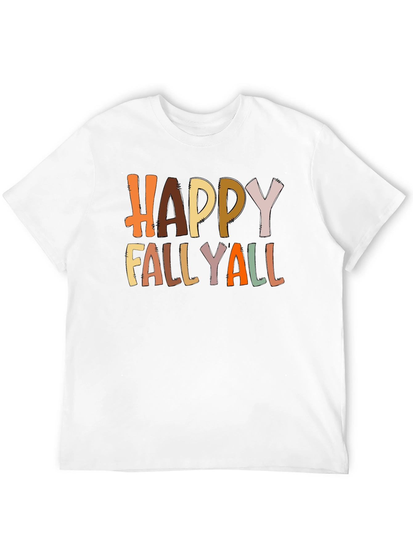 Black Happy Fallyall Graphic Tee - Fall Season Shirt view 12