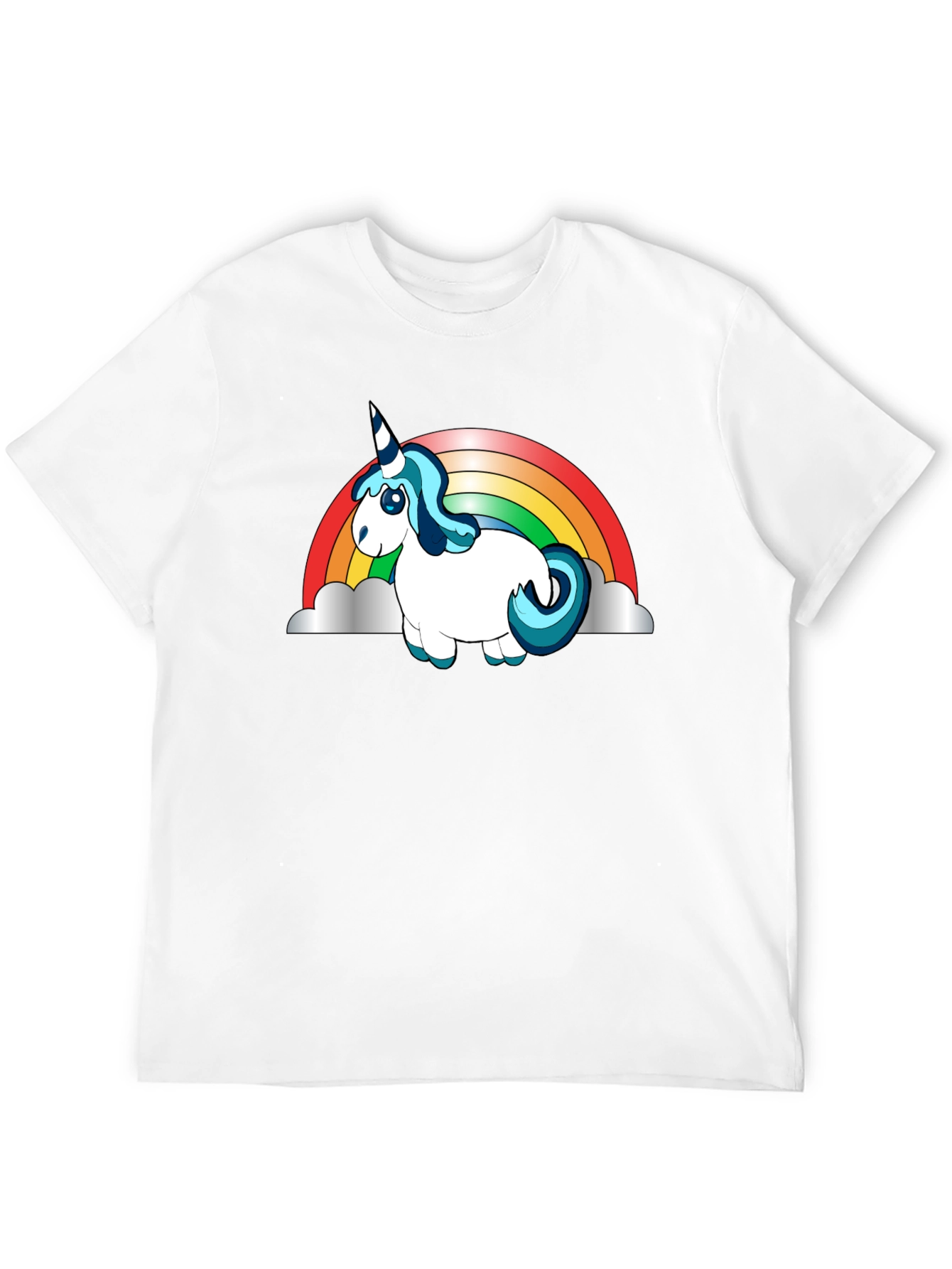 Black Unicorn Rainbow Graphic Tee view 12