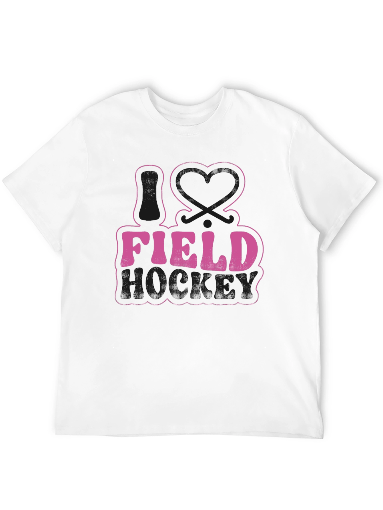 Black I Love Field Hockey Graphic Tee - Black view 12