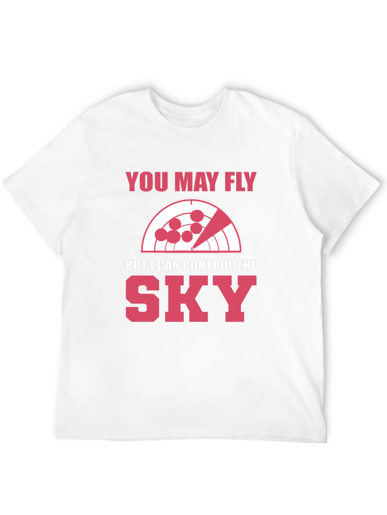 Black Control the Sky T-Shirt - Radar Design view 12