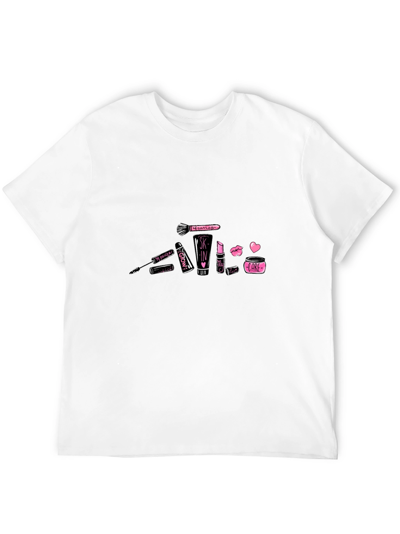 Black Makeup Graphic Tee - Black Cotton Blend view 12