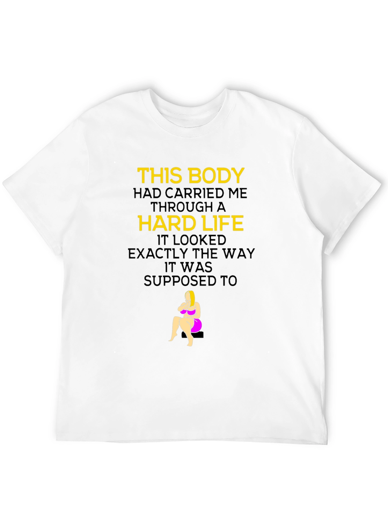 Black "This Body Hard Life" Graphic T-Shirt view 12