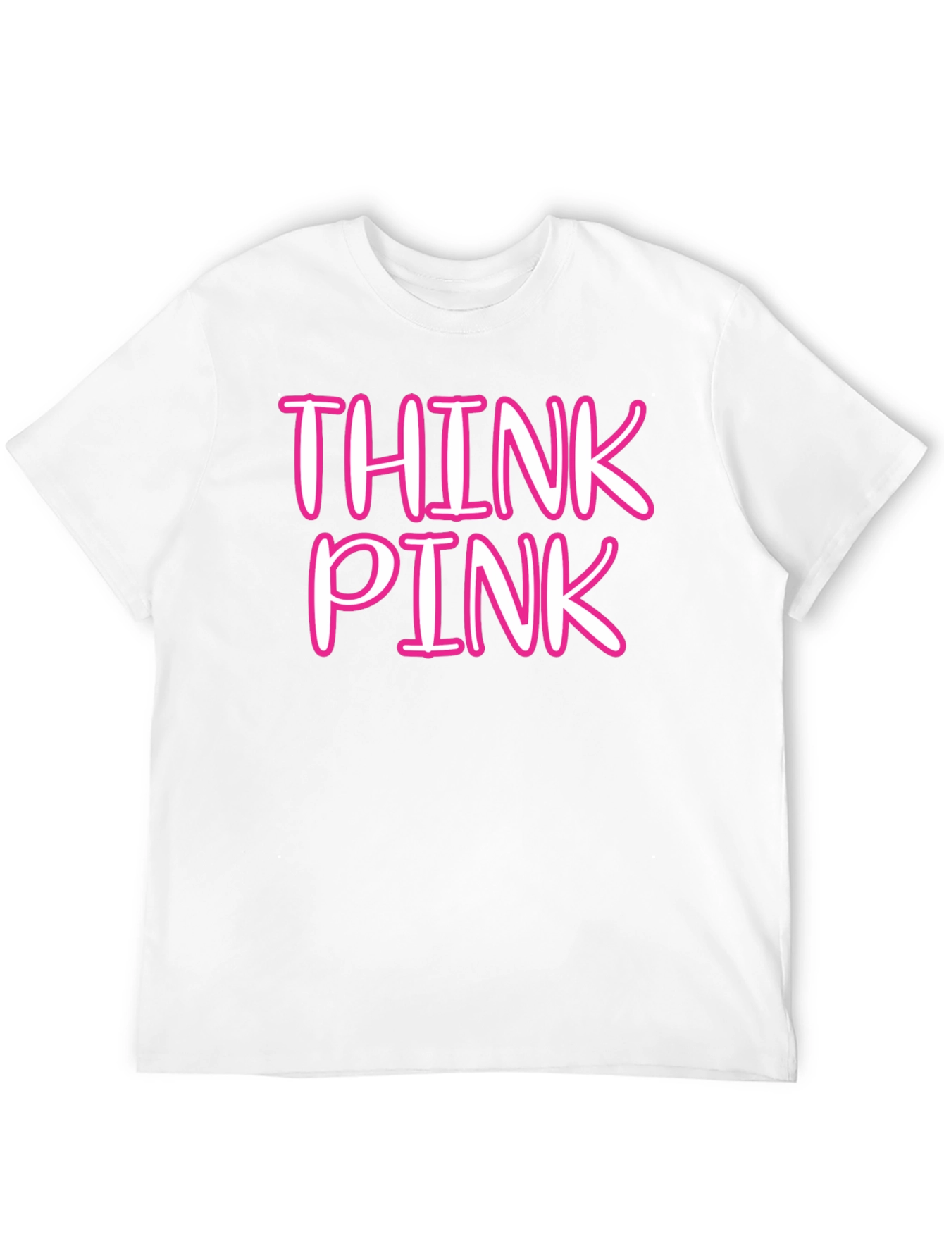 Black Think Pink Crew Neck Tee view 12
