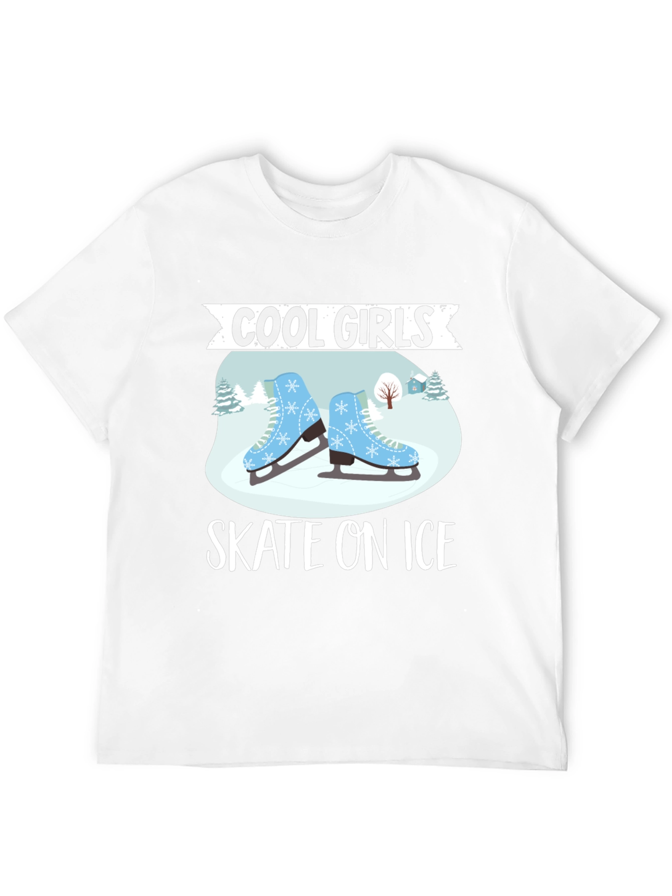 Black Cool Girls Skate On Ice T-Shirt view 12