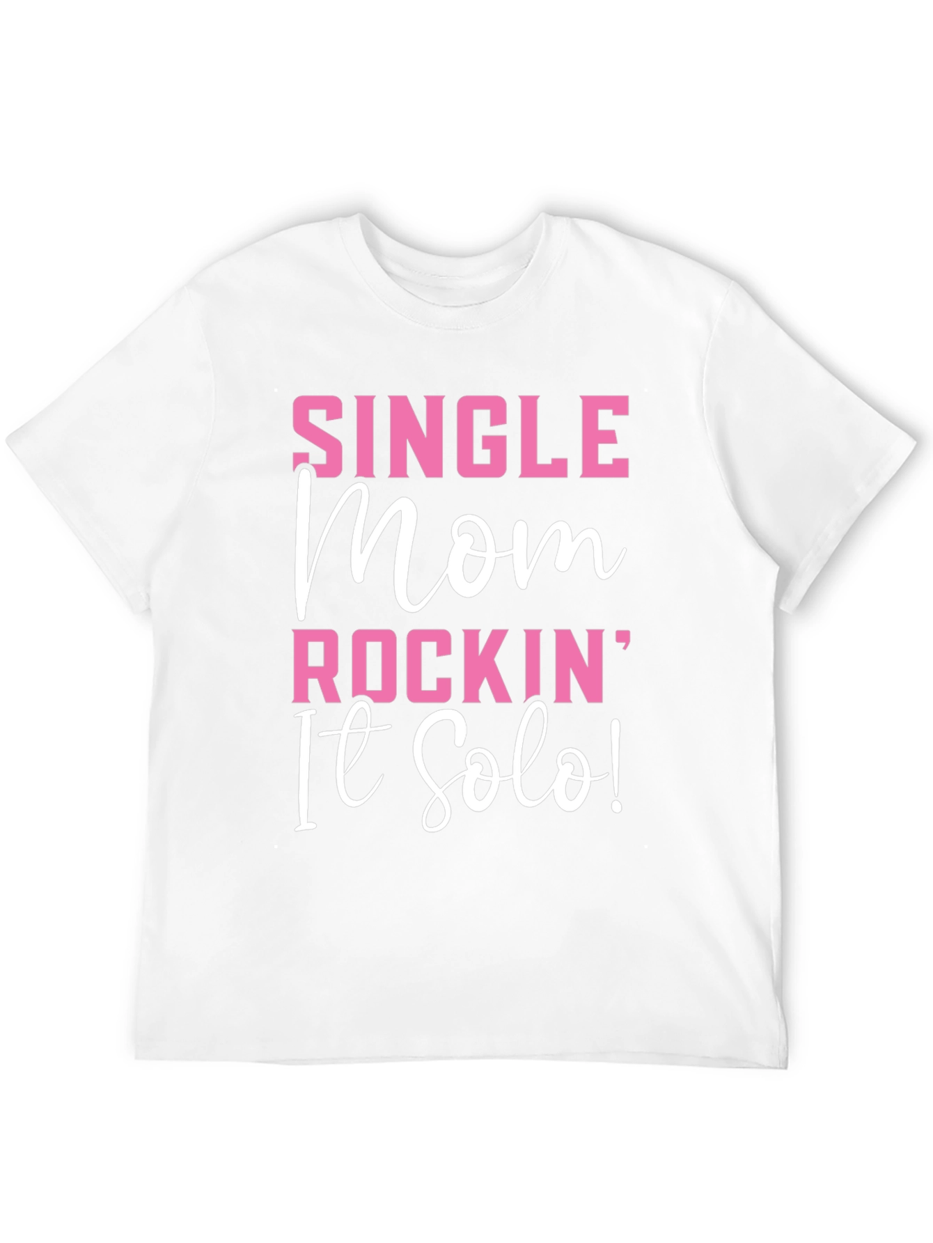 Black Single Mom Rockin' It Solo Black Graphic T-Shirt view 12