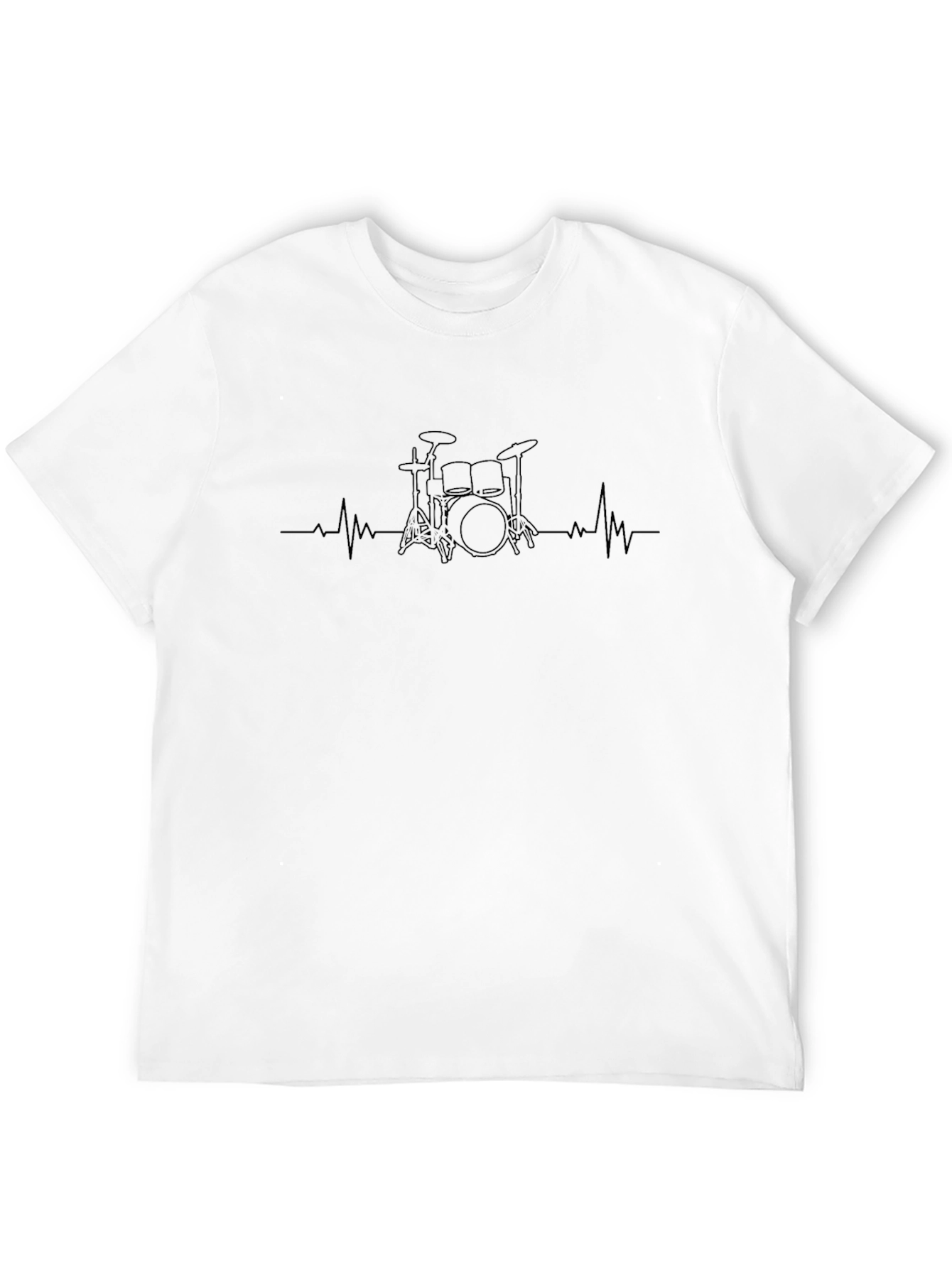 Drumset Heartbeat T-Shirt - Black - 12