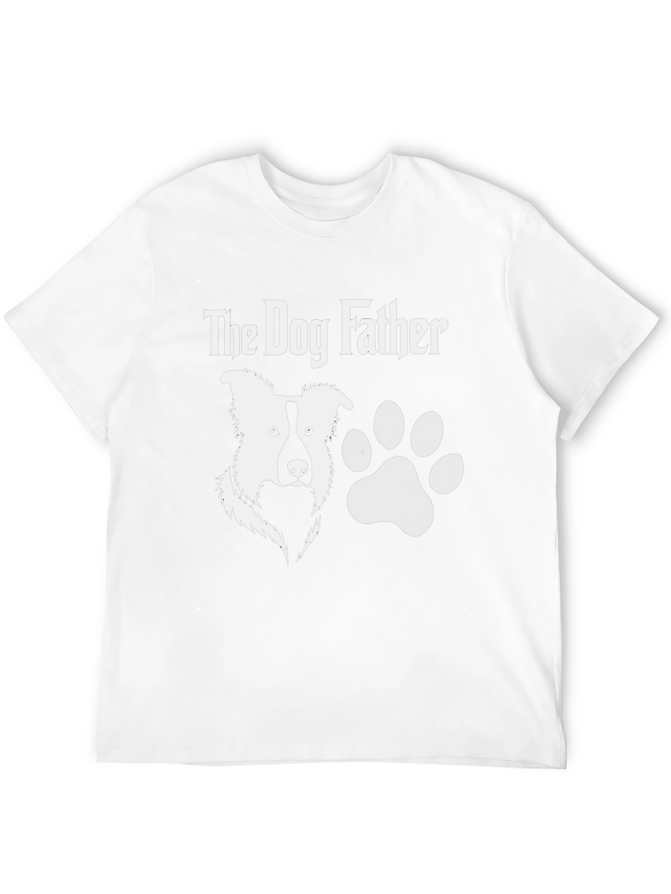 Black The Dog Father T-Shirt - Black, Dog Paw view 12