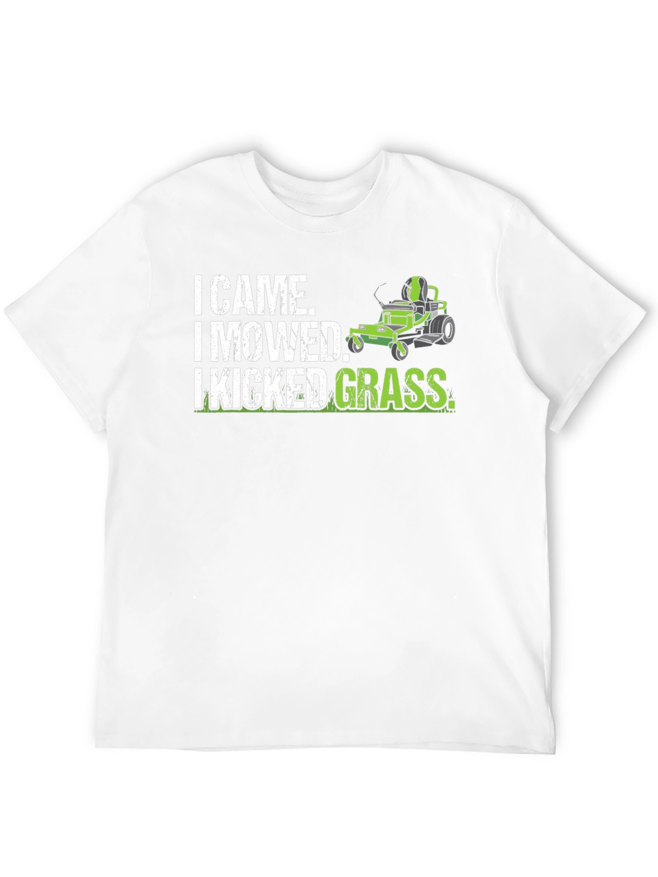 Black I Came I Mowed I Kicked Grass Black T-Shirt view 12