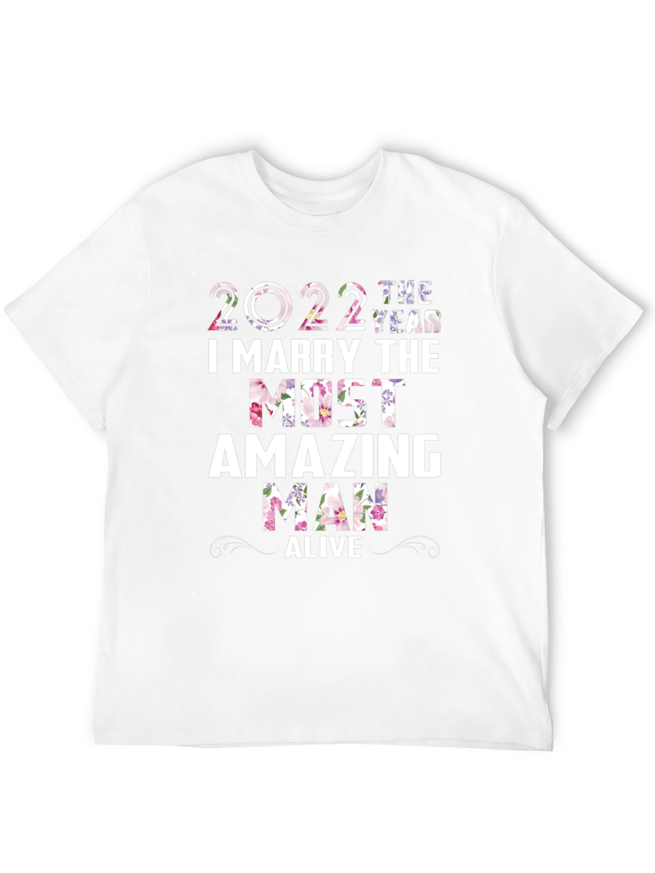 Black 2022 Floral Wedding Groom T-Shirt view 12