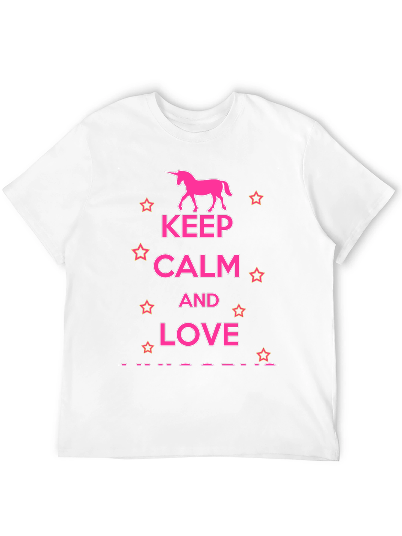 Black Keep Calm & Love Unicorns T-Shirt view 12