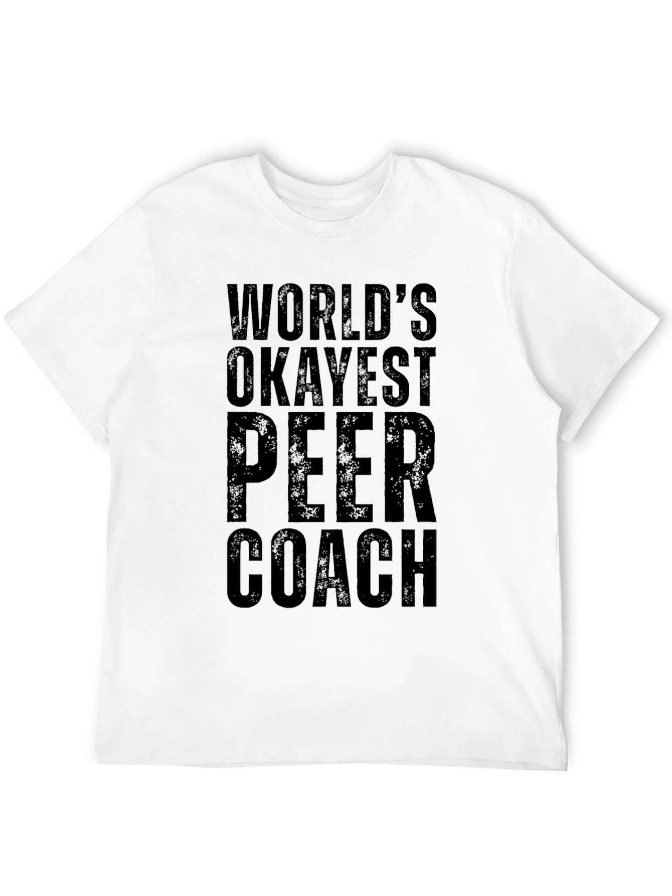 Black World's Okayest Peer Coach - Unisex T-Shirt view 12