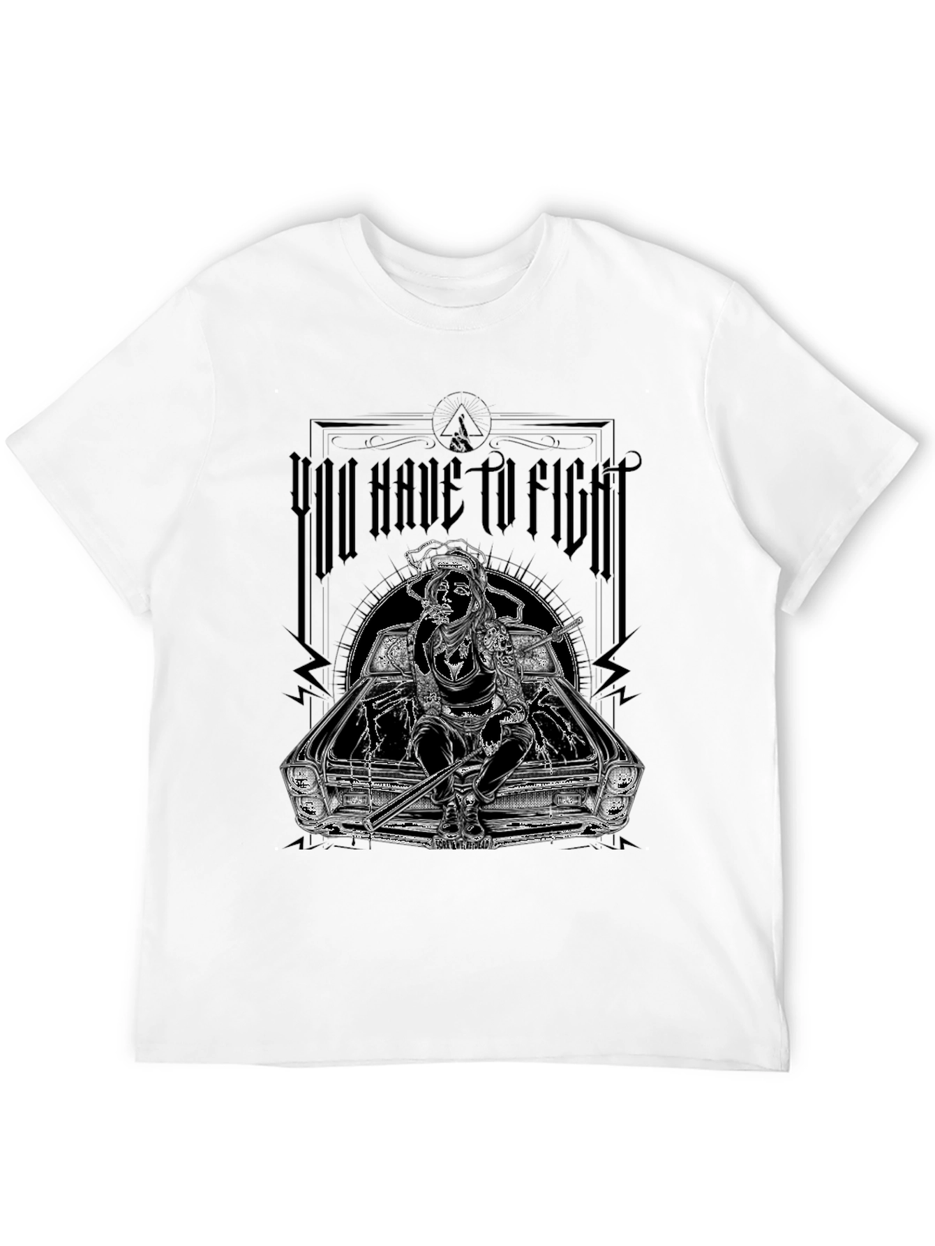 Black You Have To Fight Graphic Tee view 12