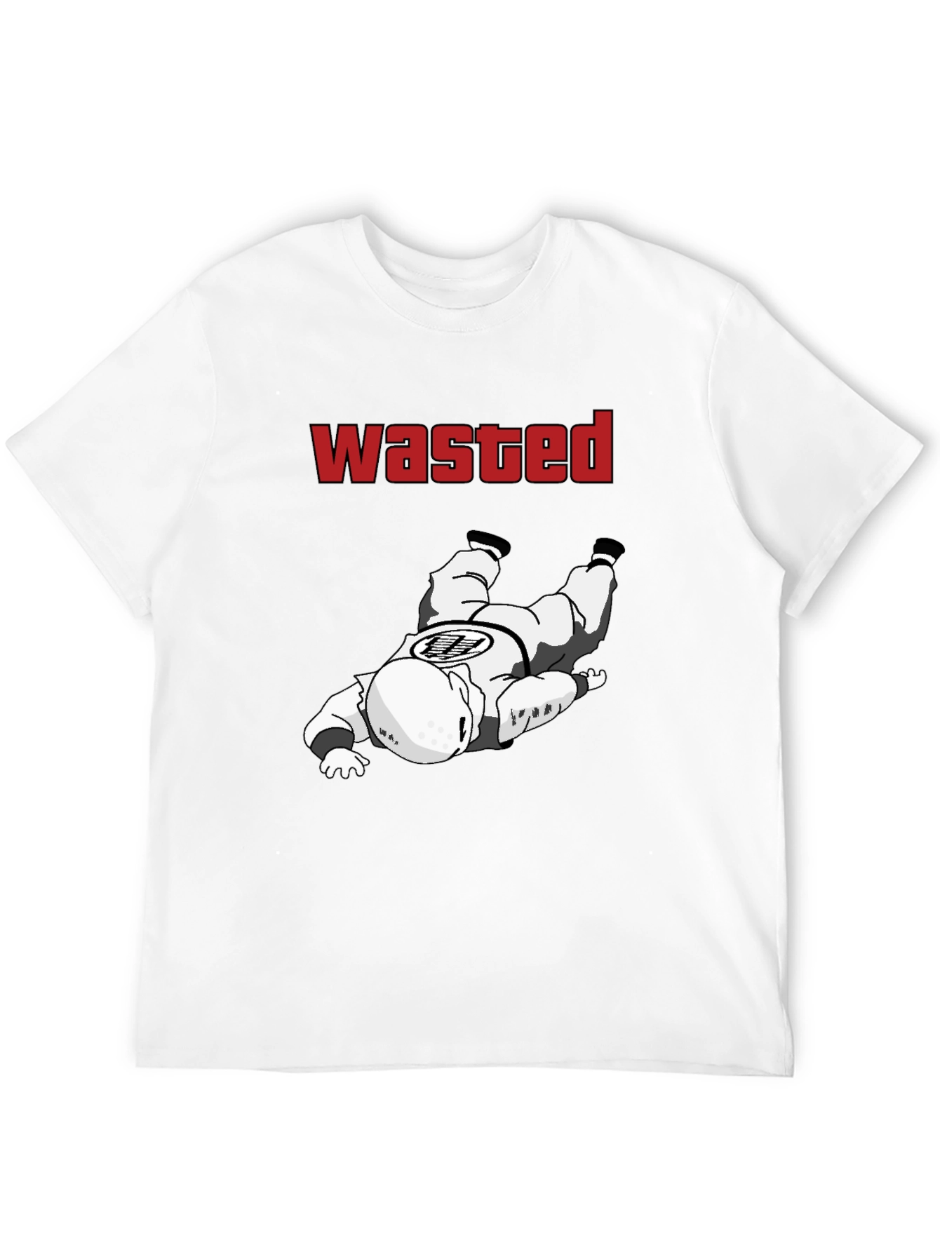 Black Wasted Goku Funny Graphic Tee - Black view 12