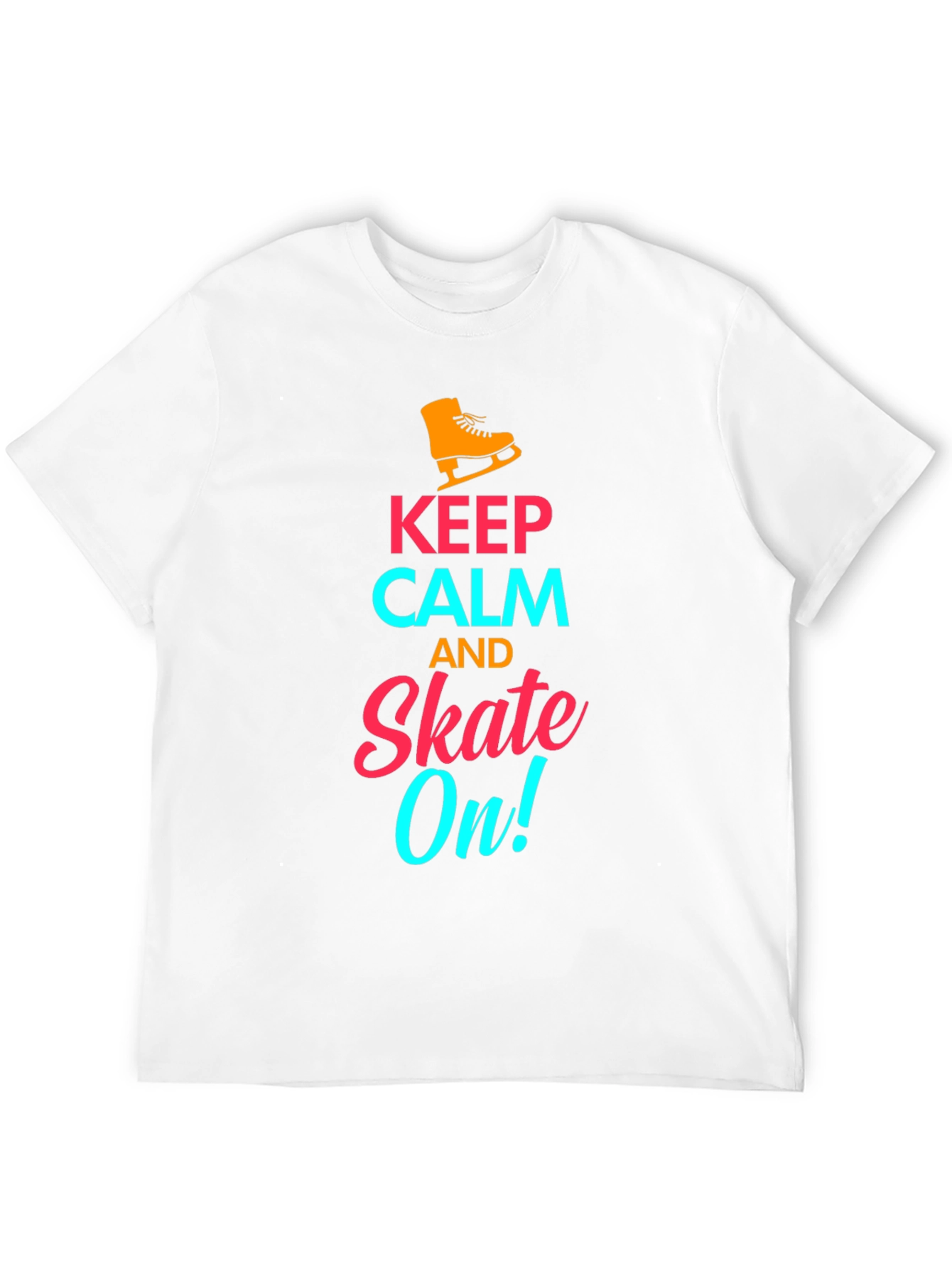 Black Keep Calm and Skate On! - Novelty T-Shirt view 12