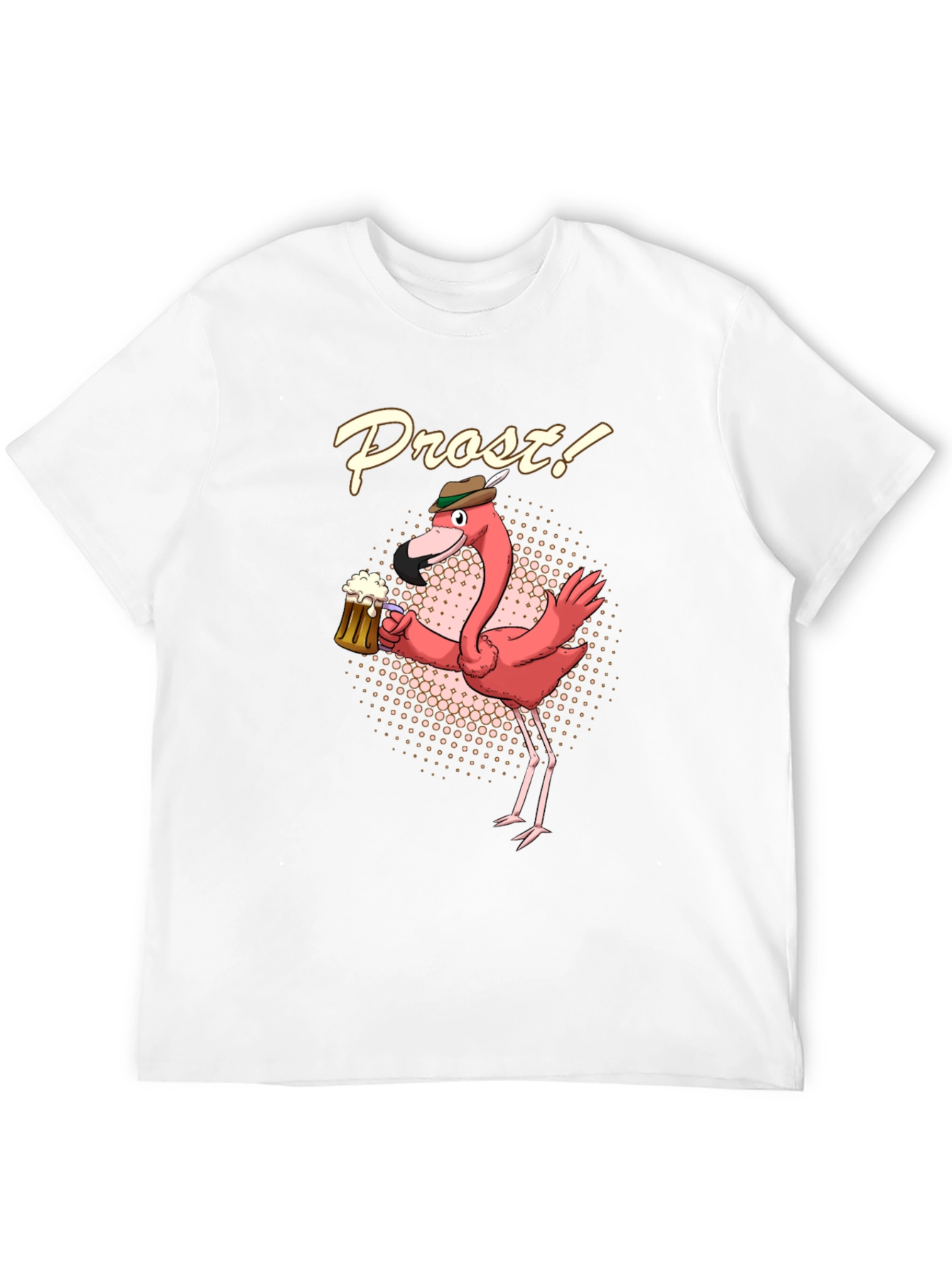 Black Funny Flamingo Prost Beer T-Shirt view 12