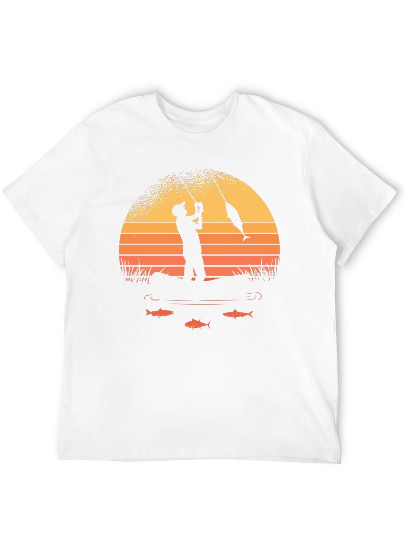 Black Fishing Sunset Graphic Tee view 12