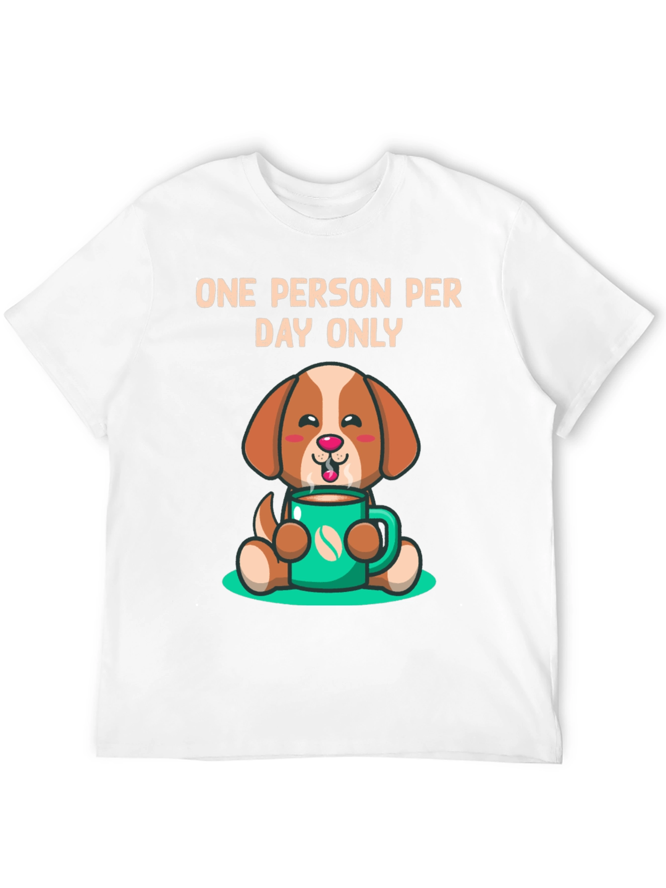 Black Cute Dog Coffee Lover T-Shirt view 12