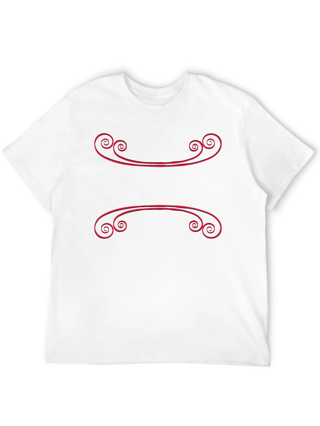 Black Elegant Scroll Design Black T-Shirt view 12