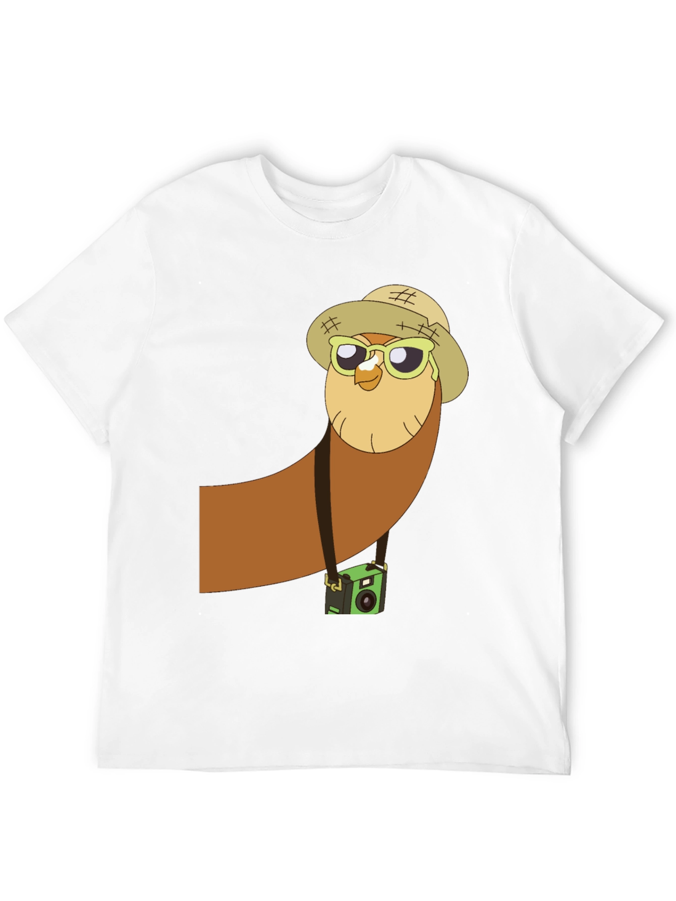 Black Owl Tourist Graphic Tee - Black Cotton T-Shirt view 12