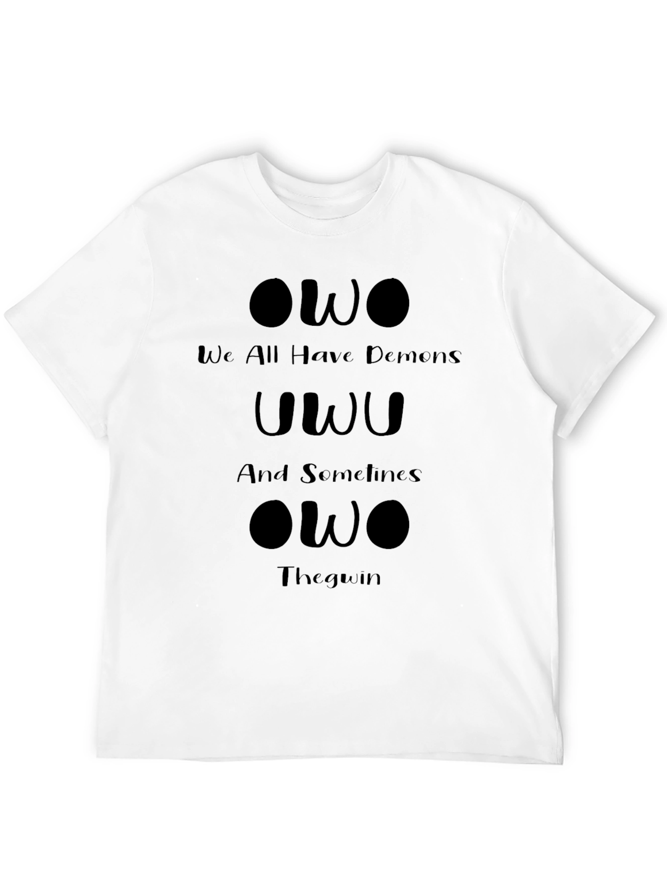 Black Owo UwU Demons T-Shirt - Soft Cotton Blend view 12