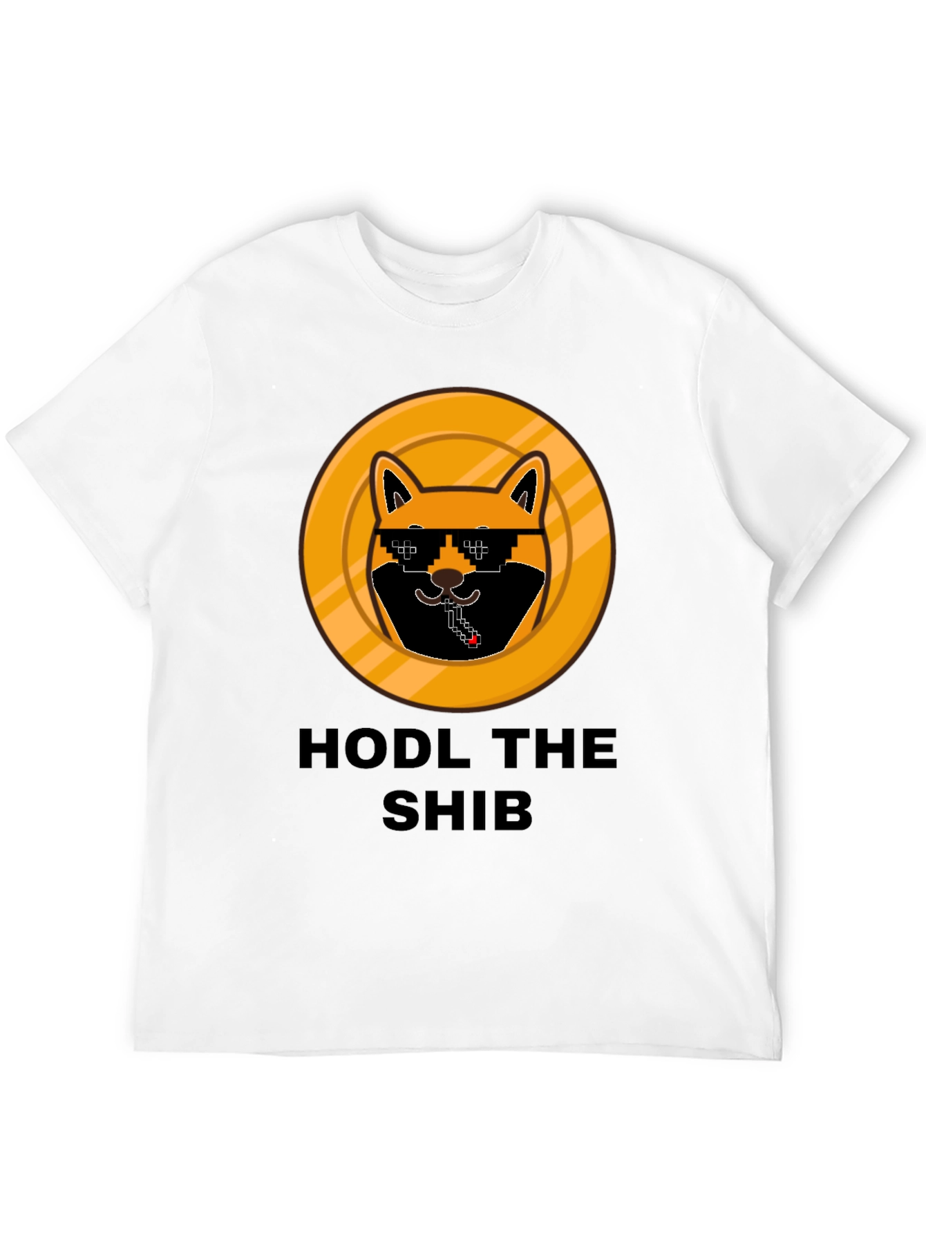 Black HODL THE SHIB Crypto T-Shirt - Black view 12