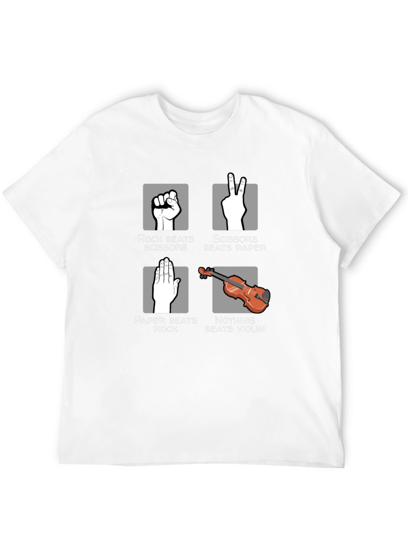 Black Rock Paper Scissors Violin Graphic Tee view 12