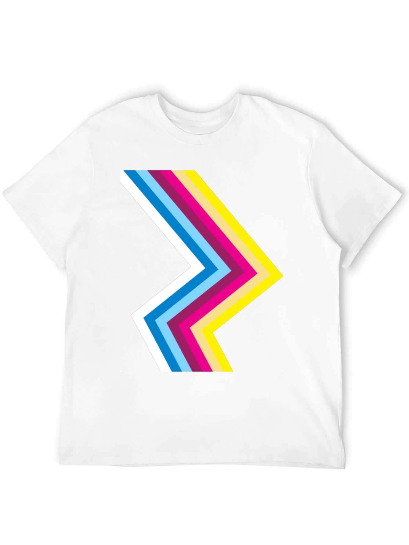 Black Retro Chevron Black T-Shirt - Stylish Graphic Tee view 12