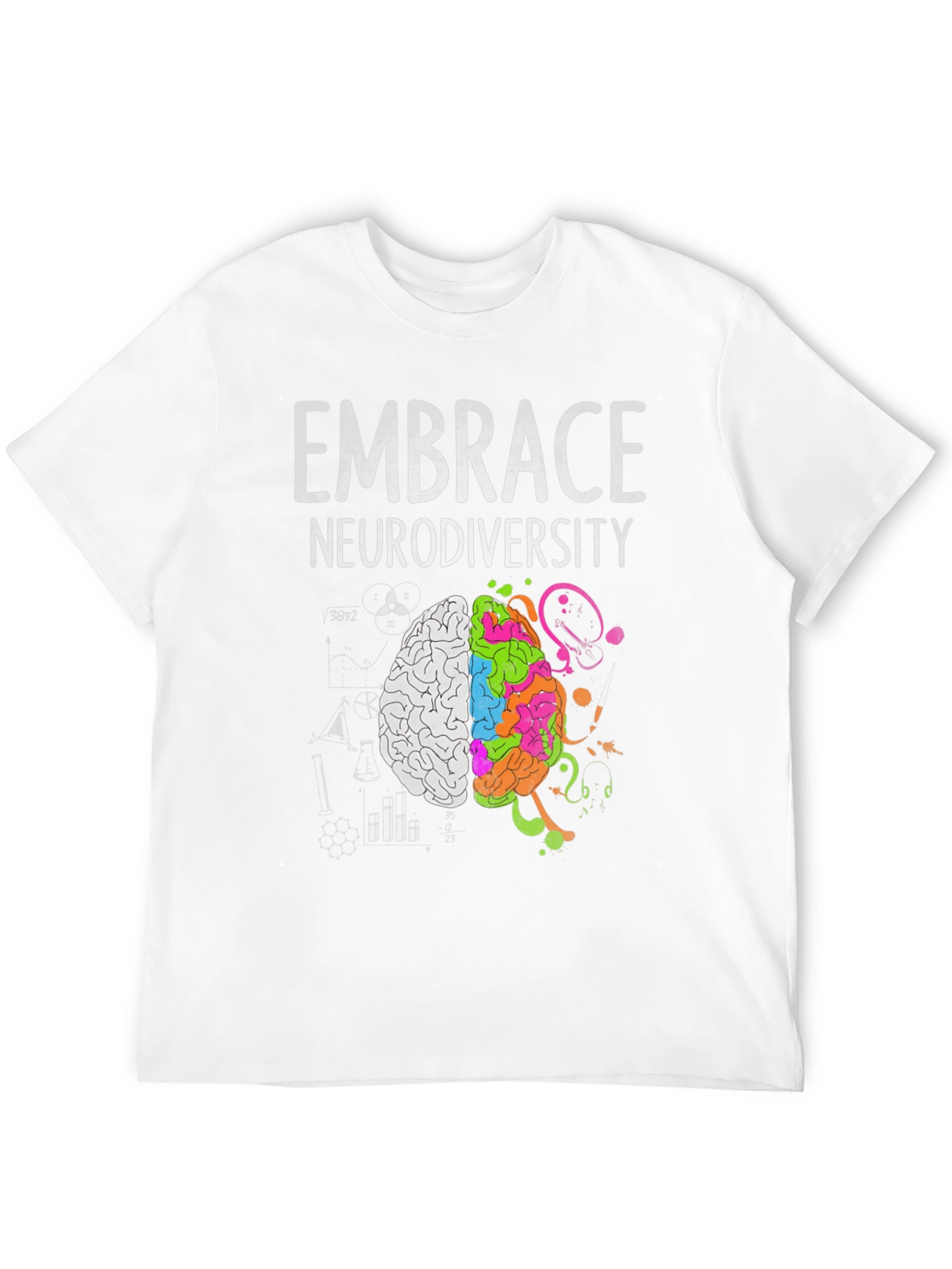 Black Embrace Neurodiversity Graphic Tee view 12