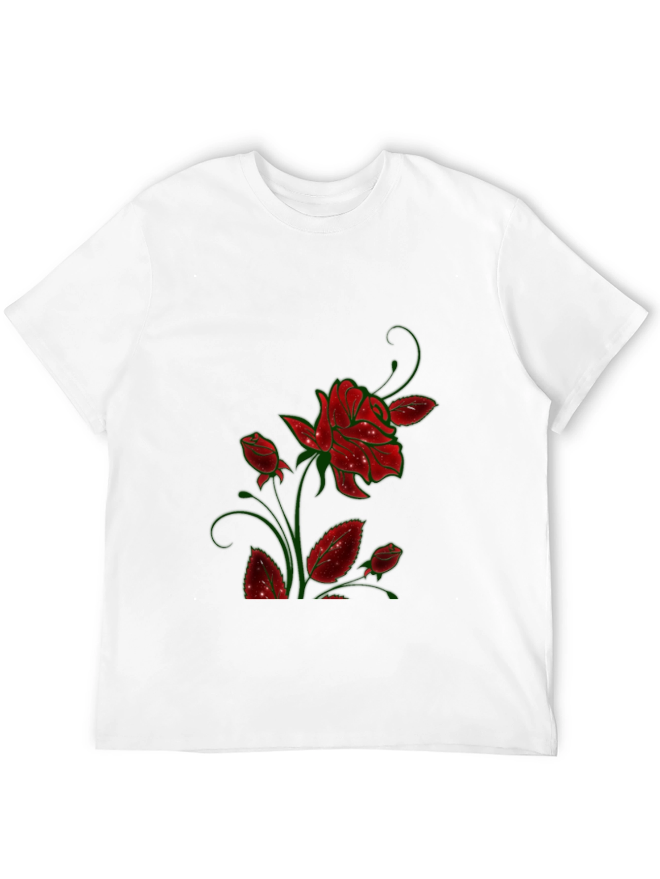 Black Rose Graphic Print Black T-Shirt view 12