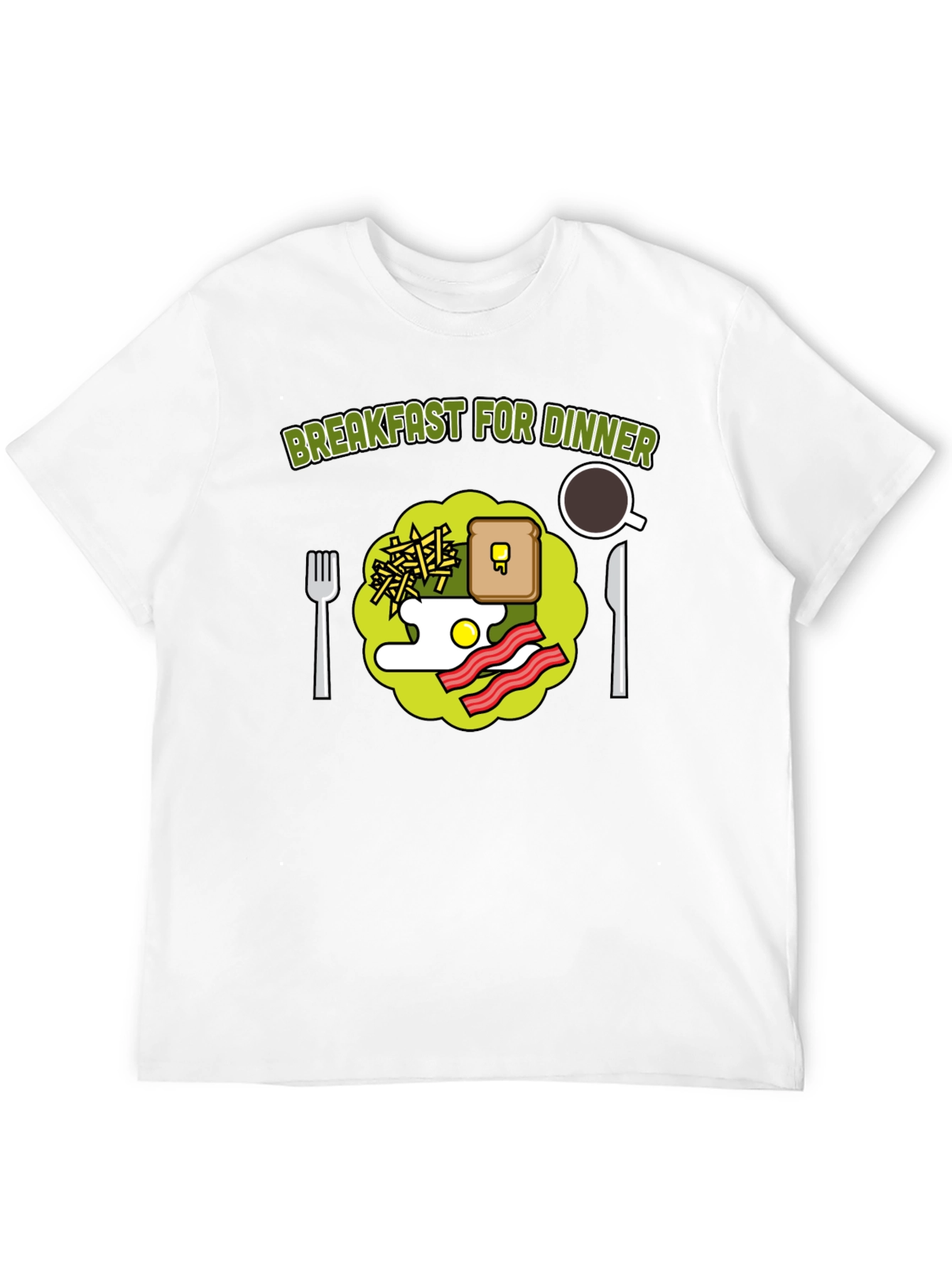 Black Breakfast for Dinner Graphic Tee view 12