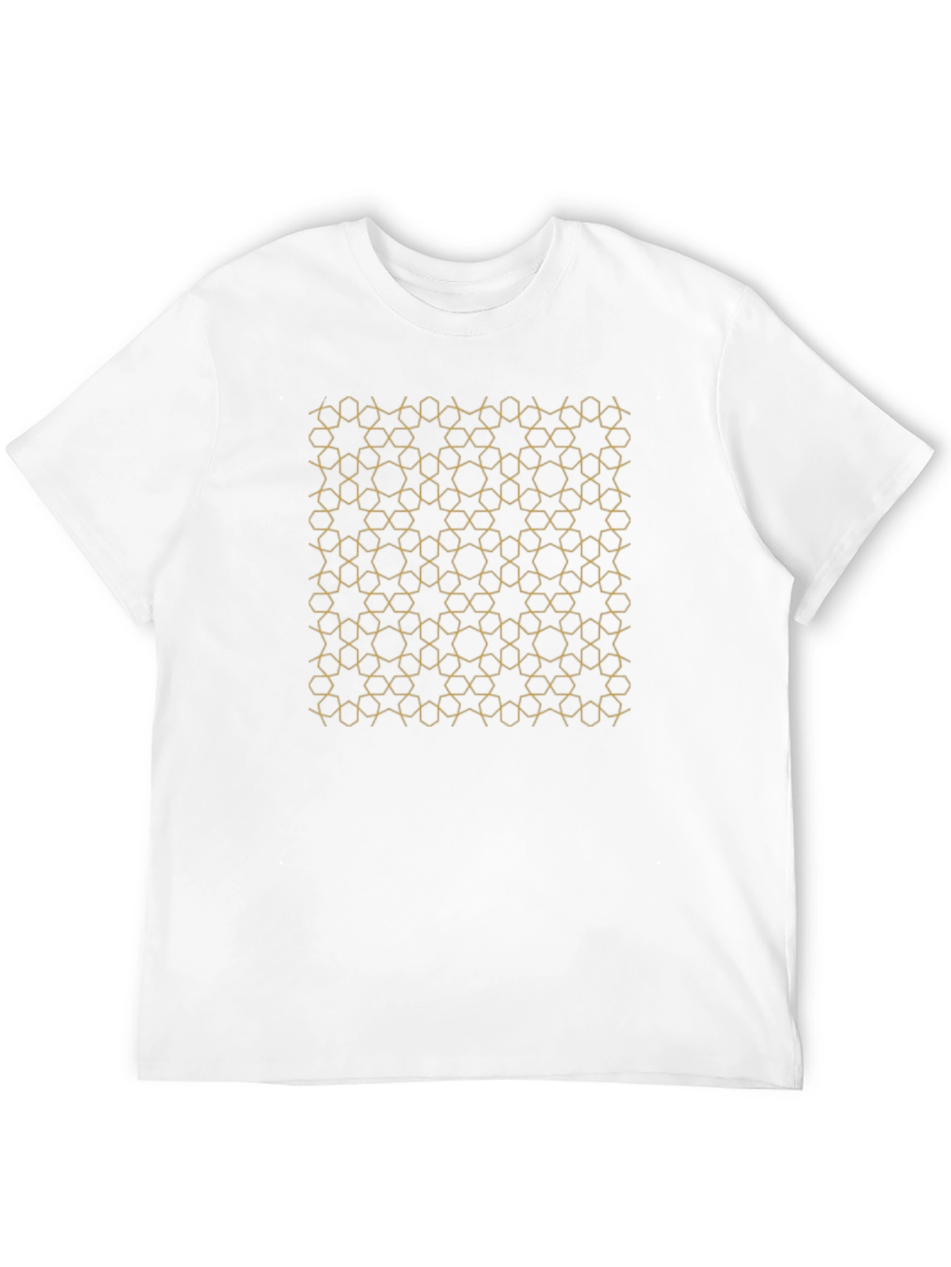 Black Geometric Pattern Black T-Shirt view 12