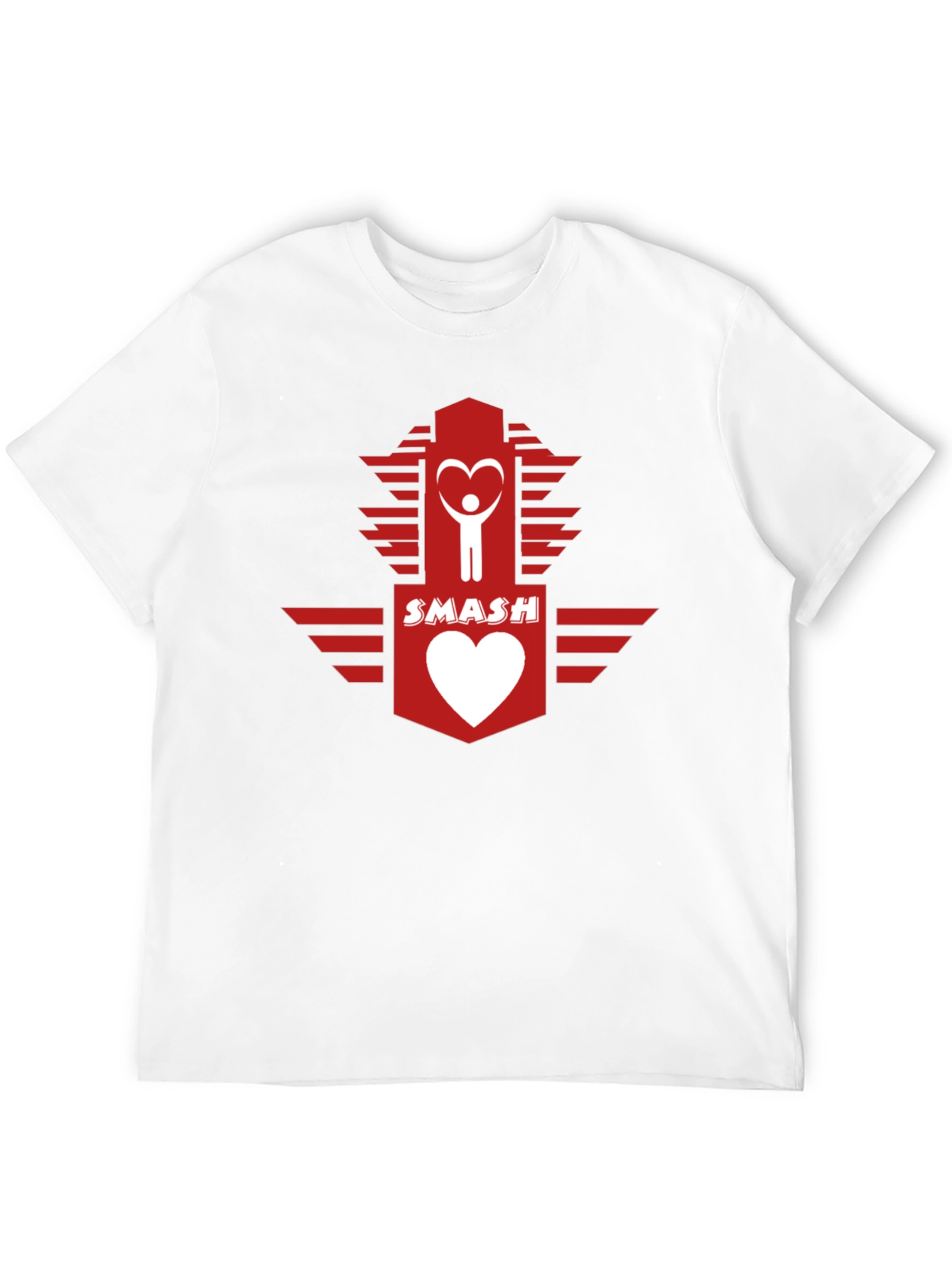 Black Smash Heart Logo Graphic Tee - Casual Cotton T-Shirt view 12