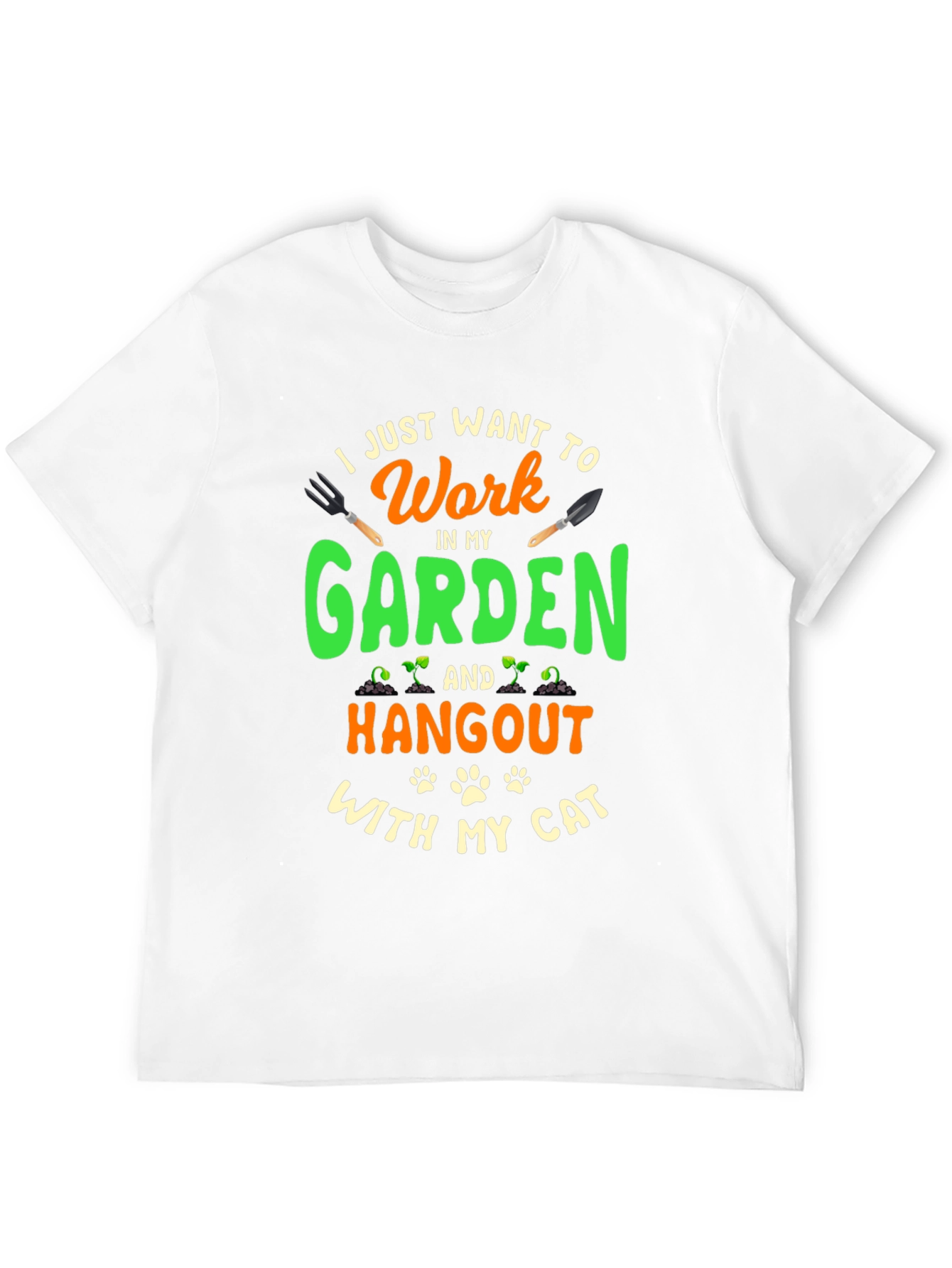 Black I Just Want To Work In My Garden T-Shirt view 12