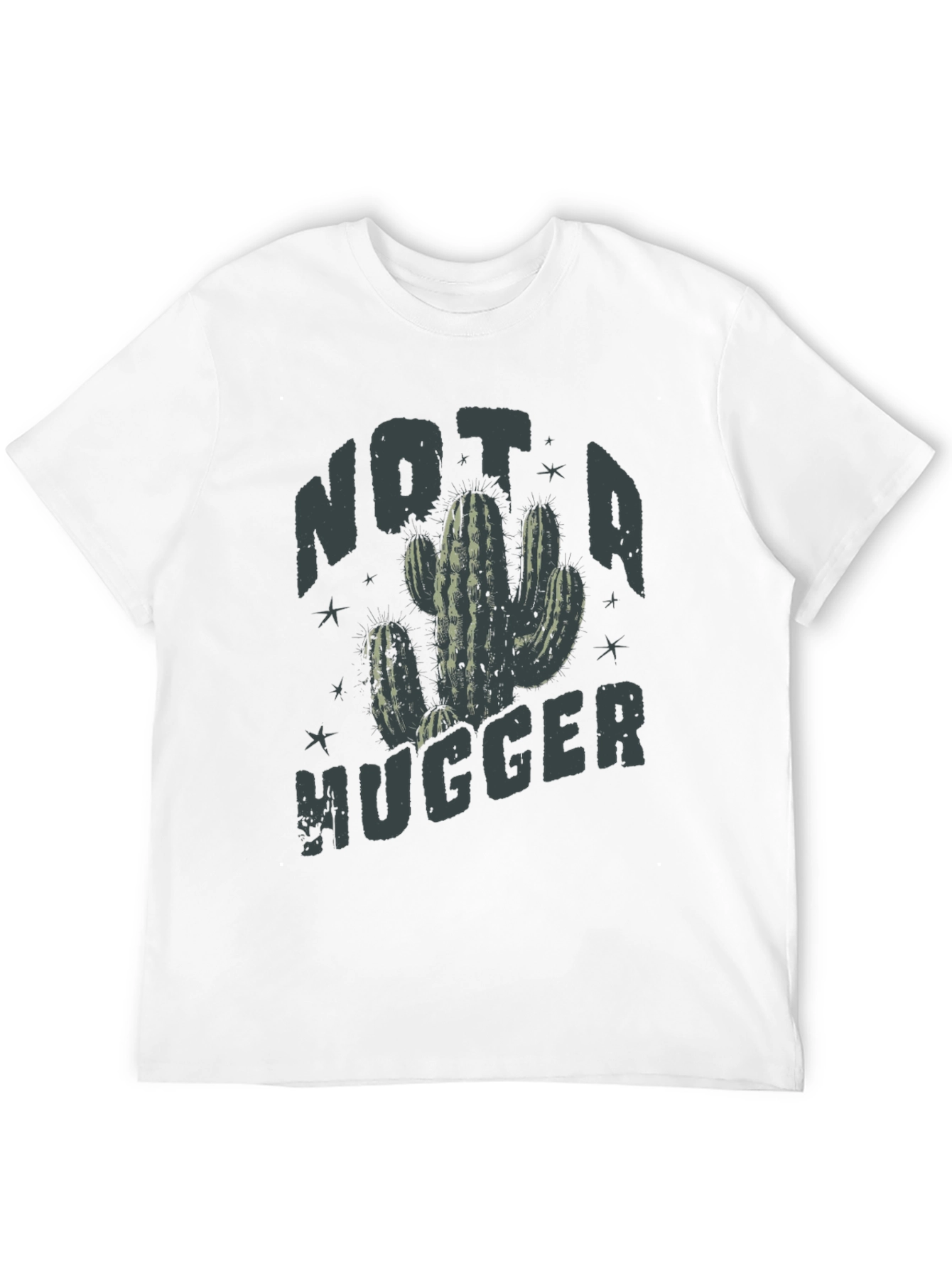 Black Not a Hugger Cactus Tee view 12