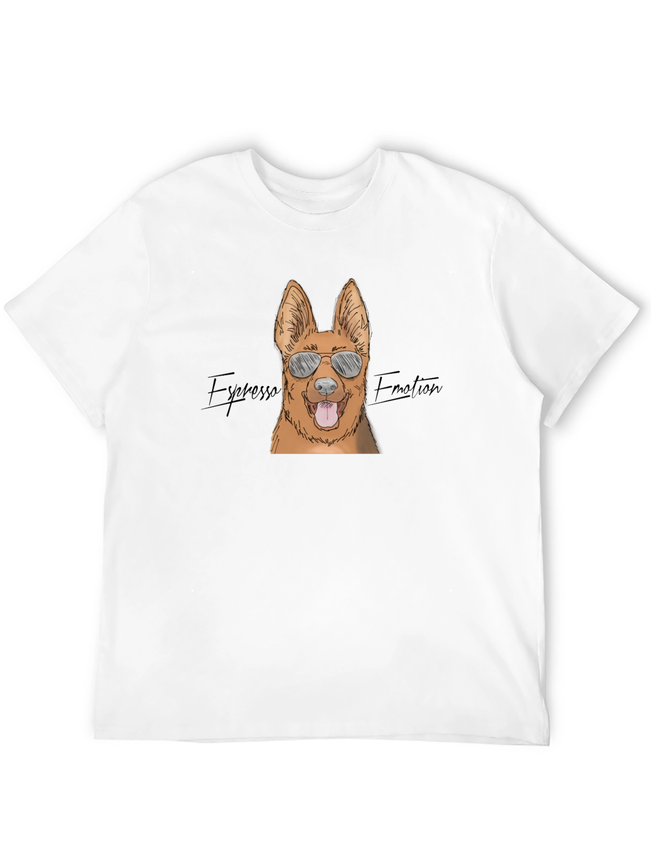 Black Cool Dog T-Shirt - Espresso Emotion Graphic Tee view 12