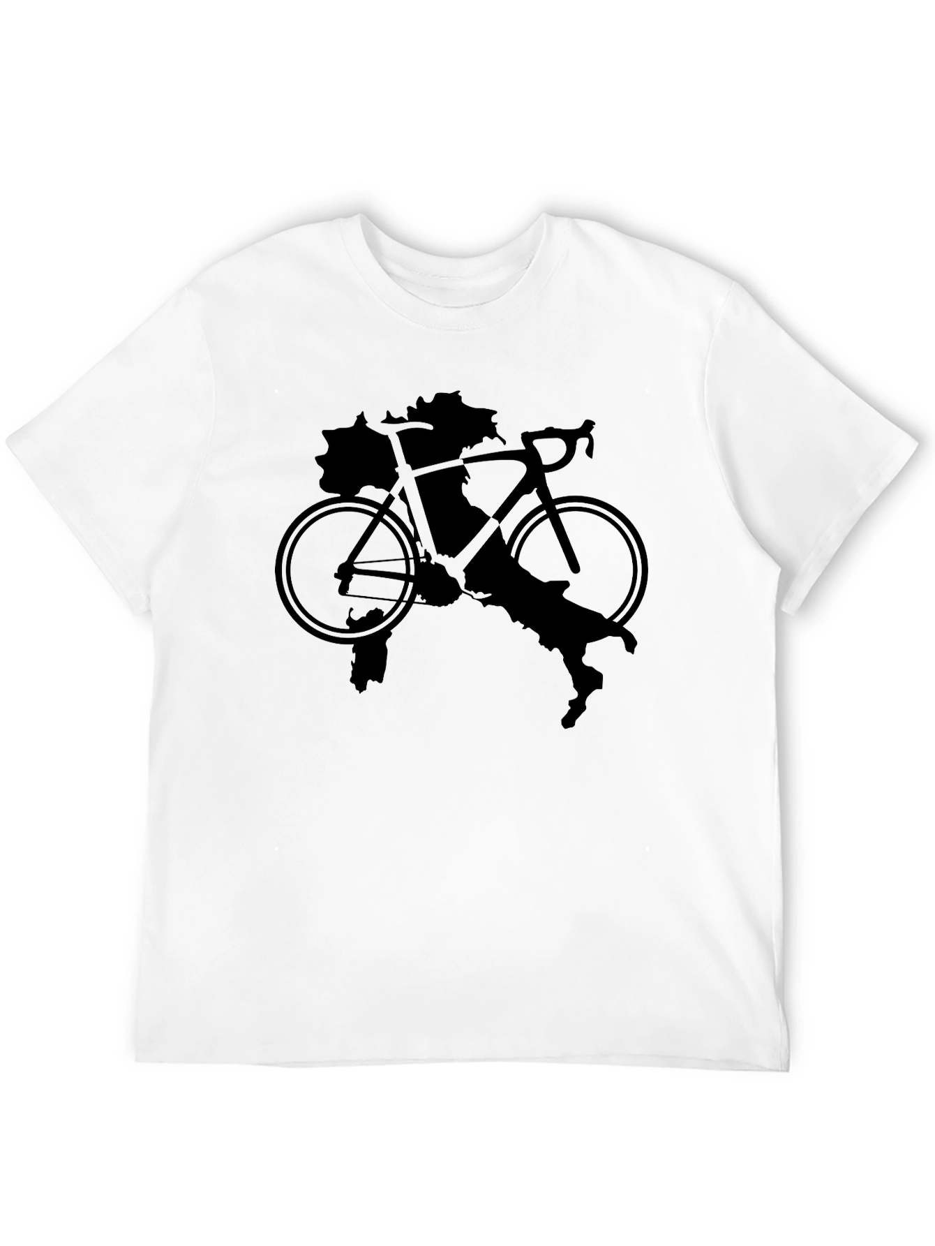 Black Italy Bike Silhouette T-Shirt view 12